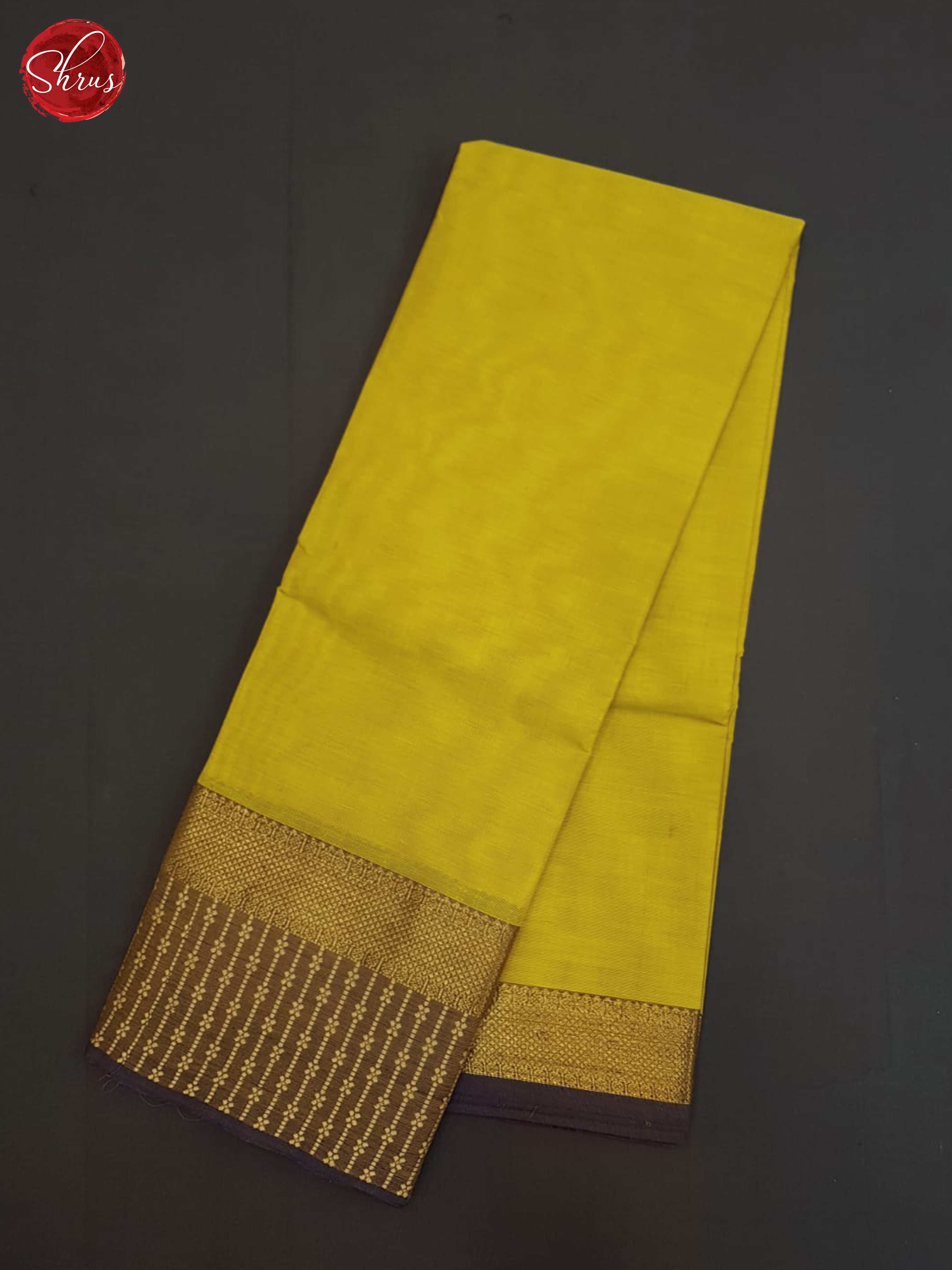 Lime Yellow And Mild Lavender- Chettinad Cotton Sareee - Shop on ShrusEternity.com
