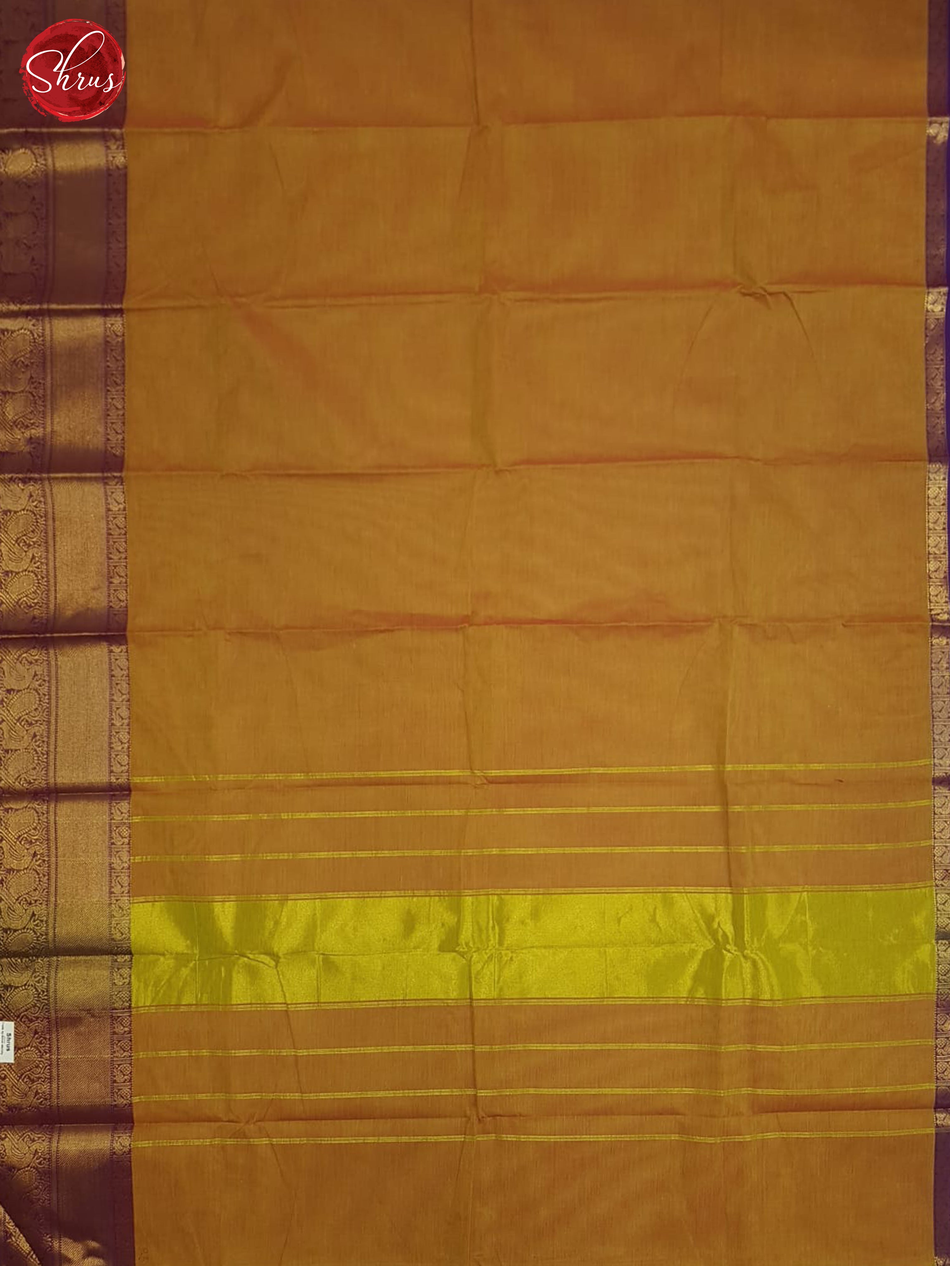 Honey And Purple-Chettinad Cotton Saree - Shop on ShrusEternity.com