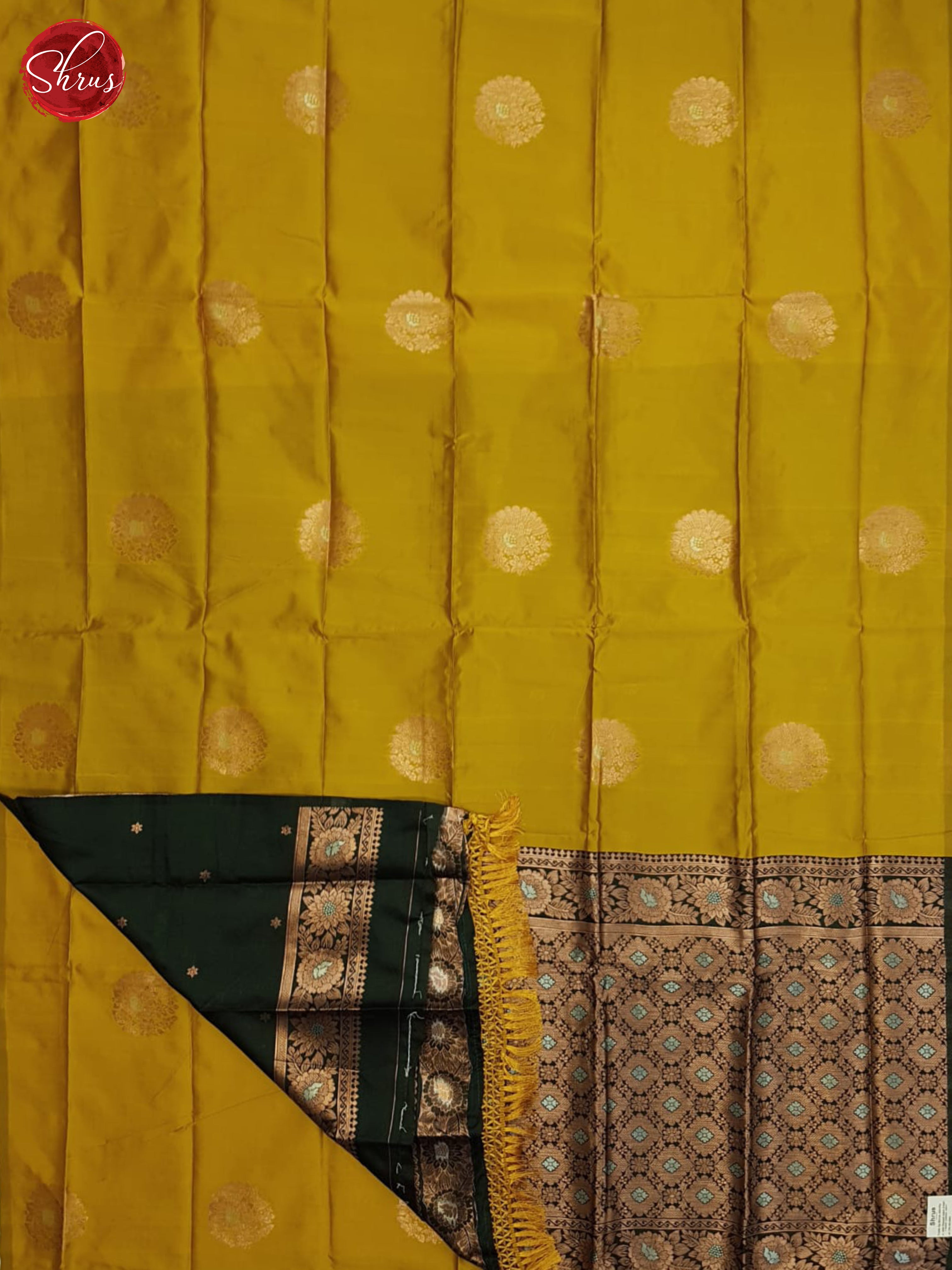 Mustard And Green-Semi Soft silk saree - Shop on ShrusEternity.com