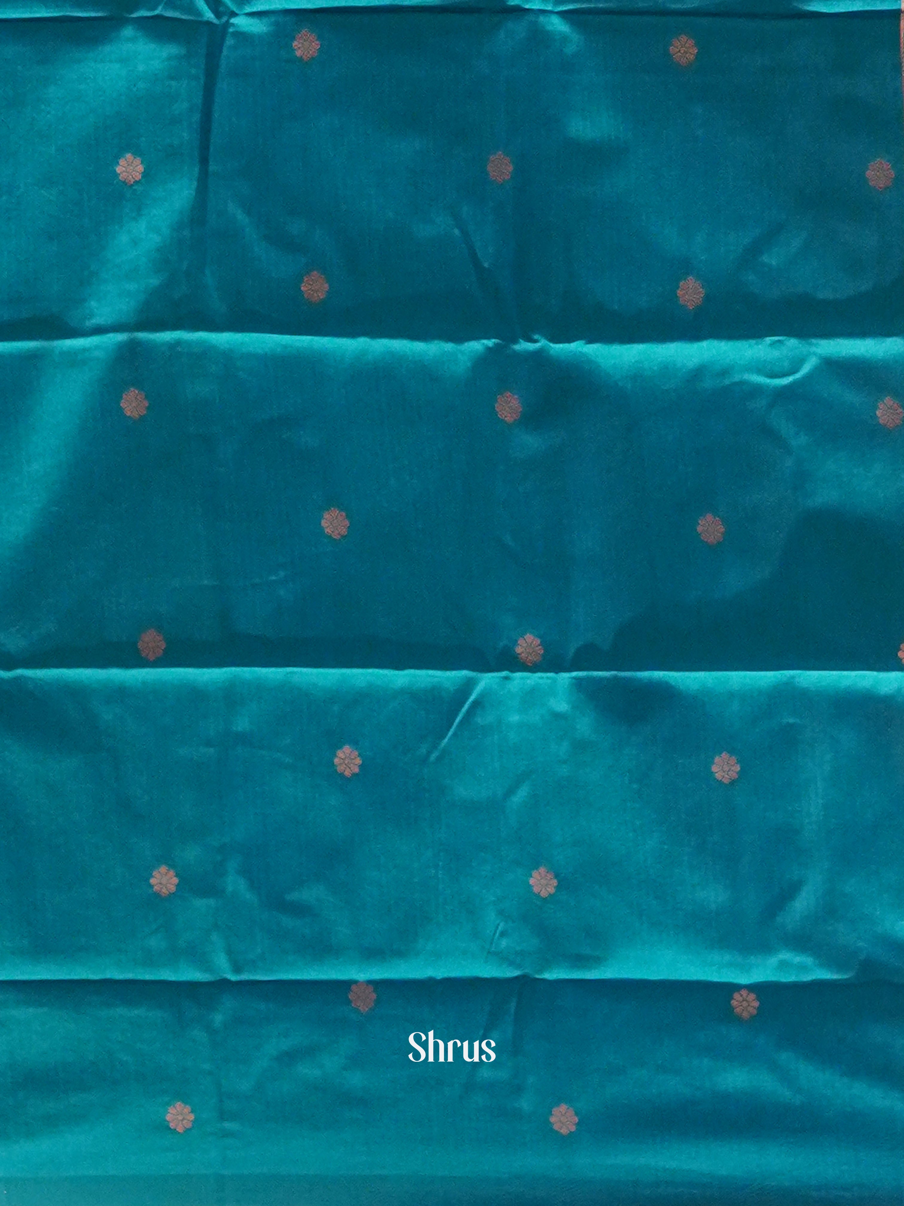 Green And Blue-Semi soft silk saree - Shop on ShrusEternity.com