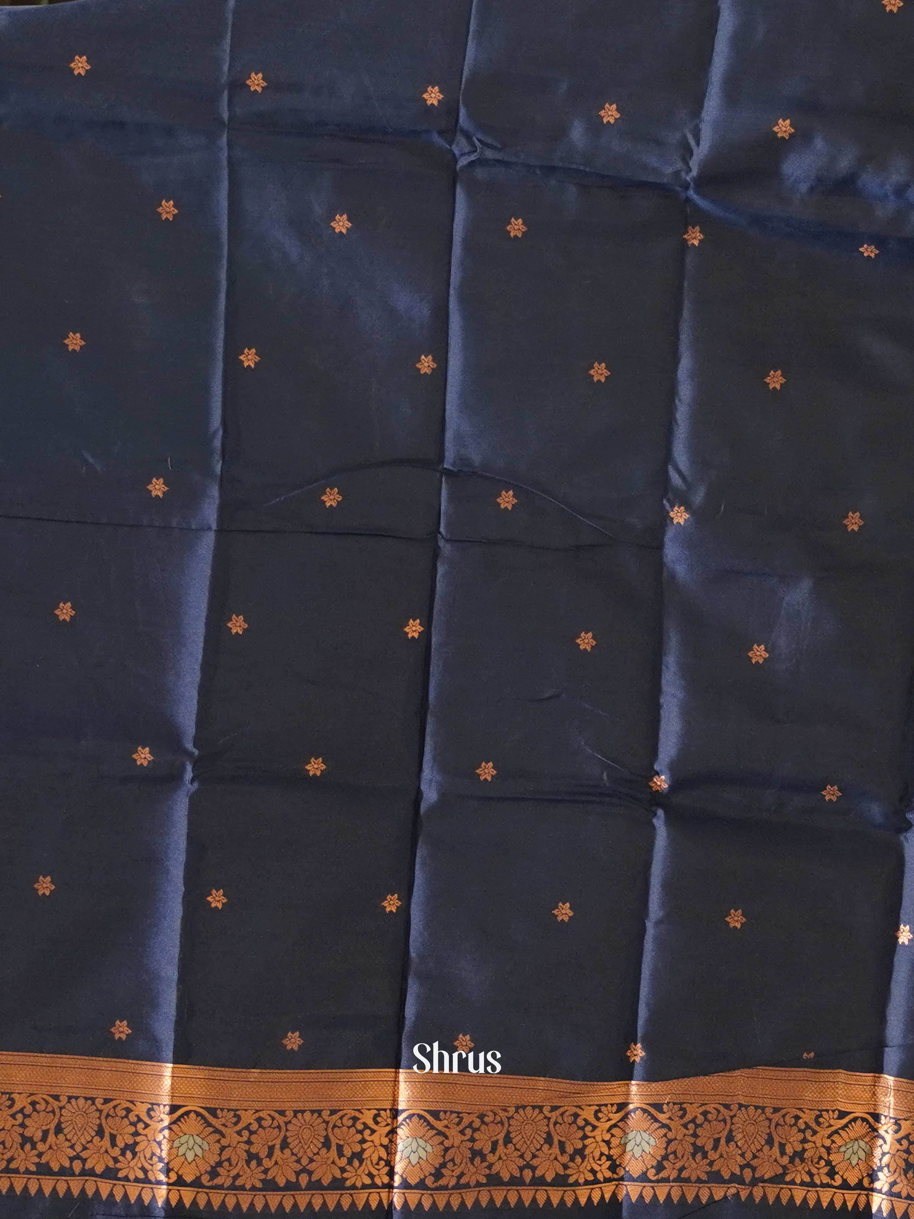 Green And Blue-semi soft silk saree - Shop on ShrusEternity.com