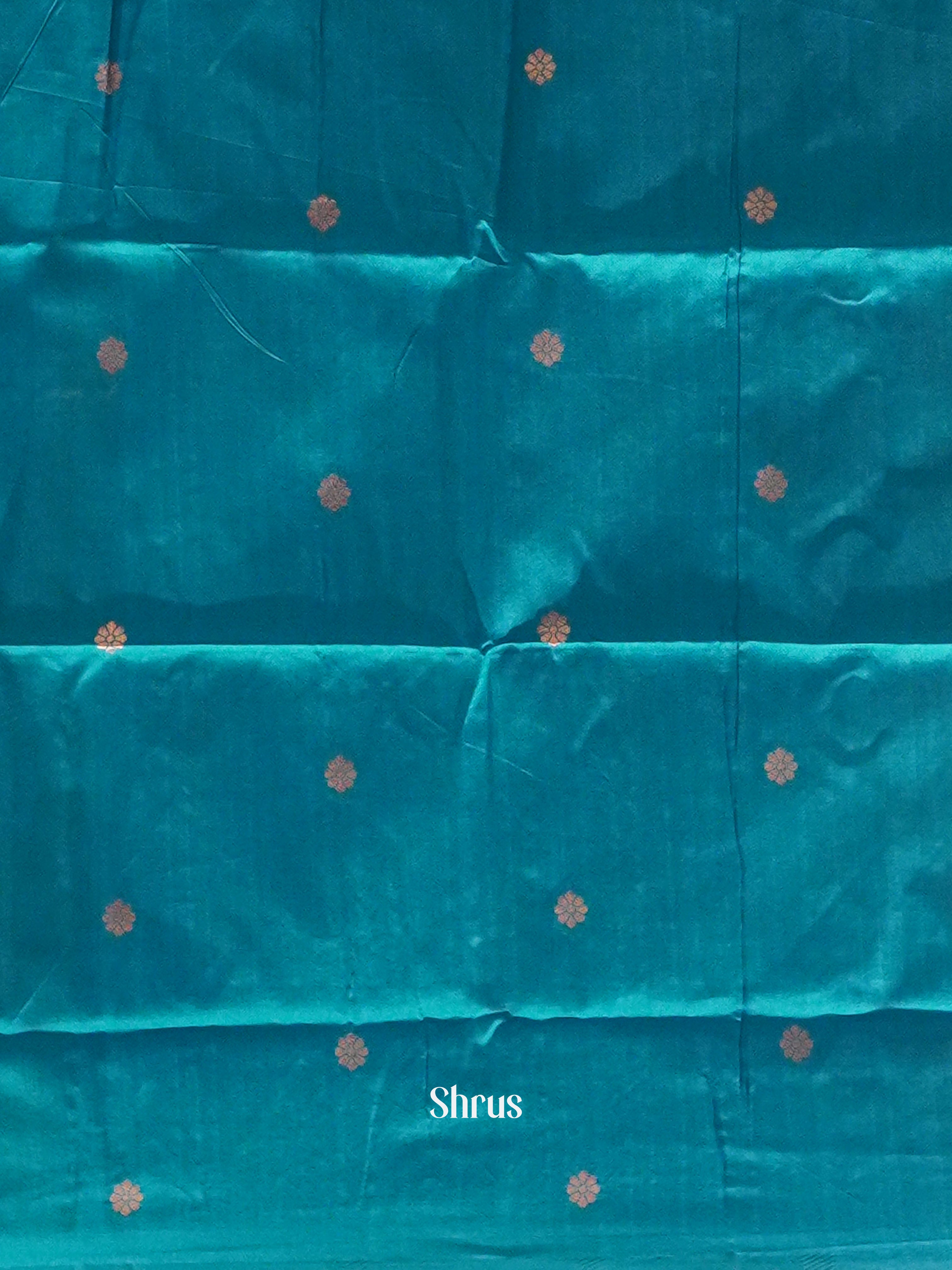 Green And Blue- Semi soft silk saree - Shop on ShrusEternity.com