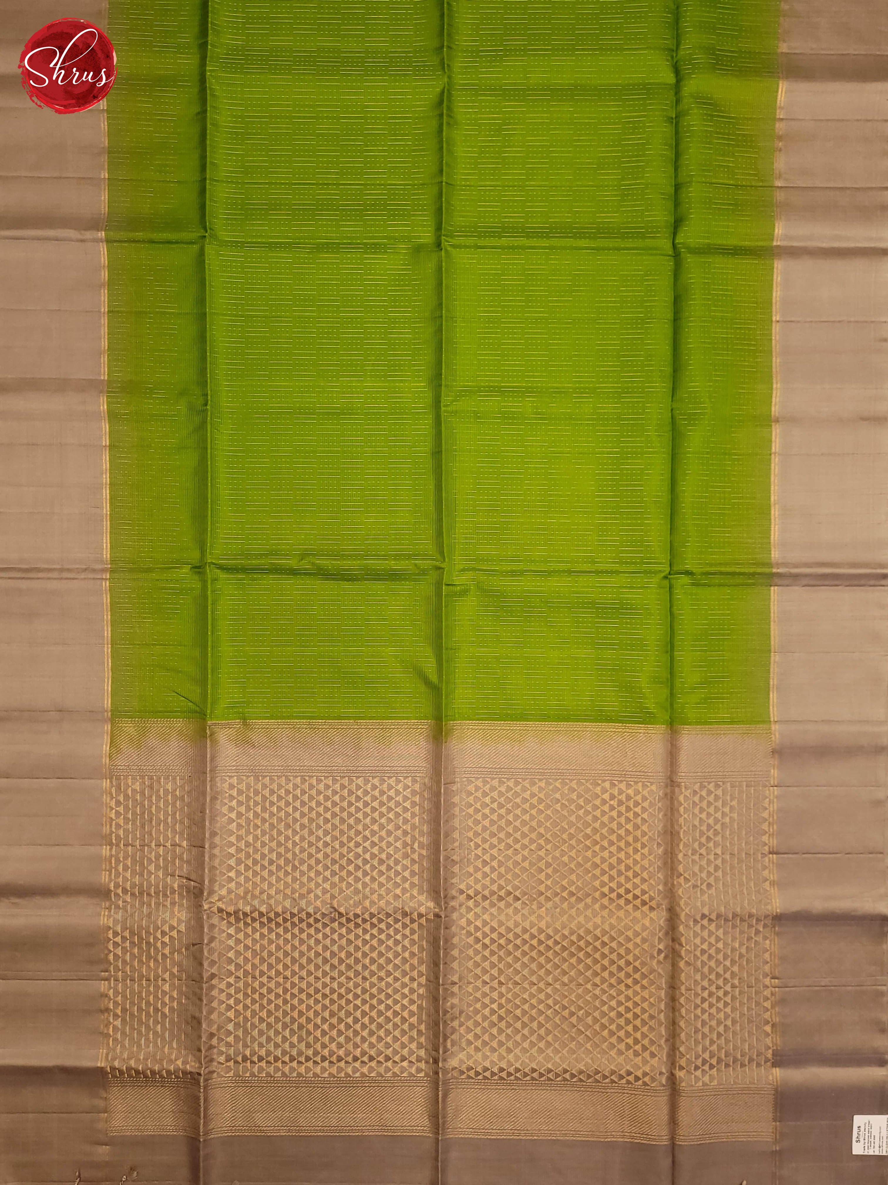 Green and Grey-Soft Silk Saree - Shop on ShrusEternity.com