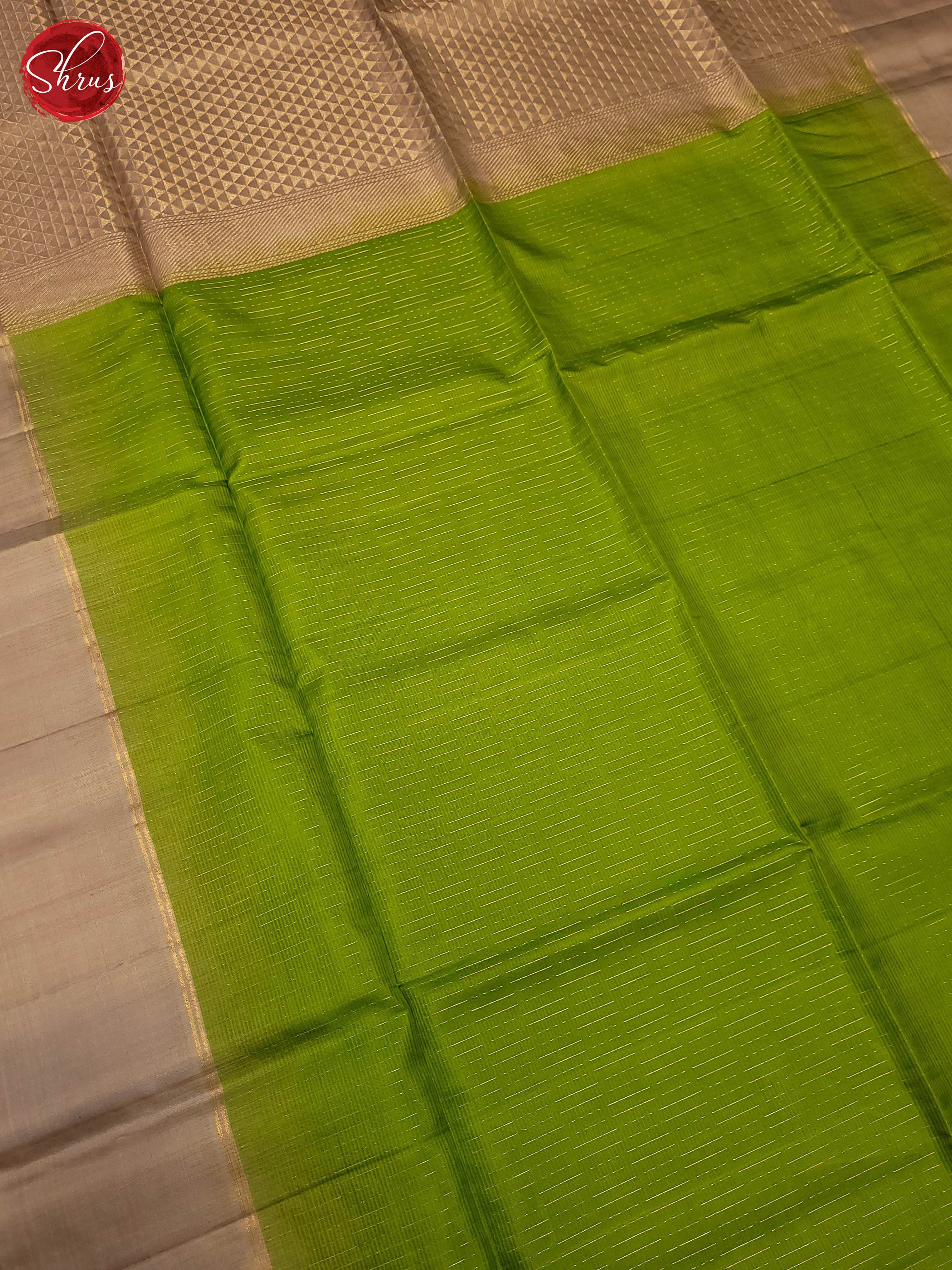 Green and Grey-Soft Silk Saree - Shop on ShrusEternity.com
