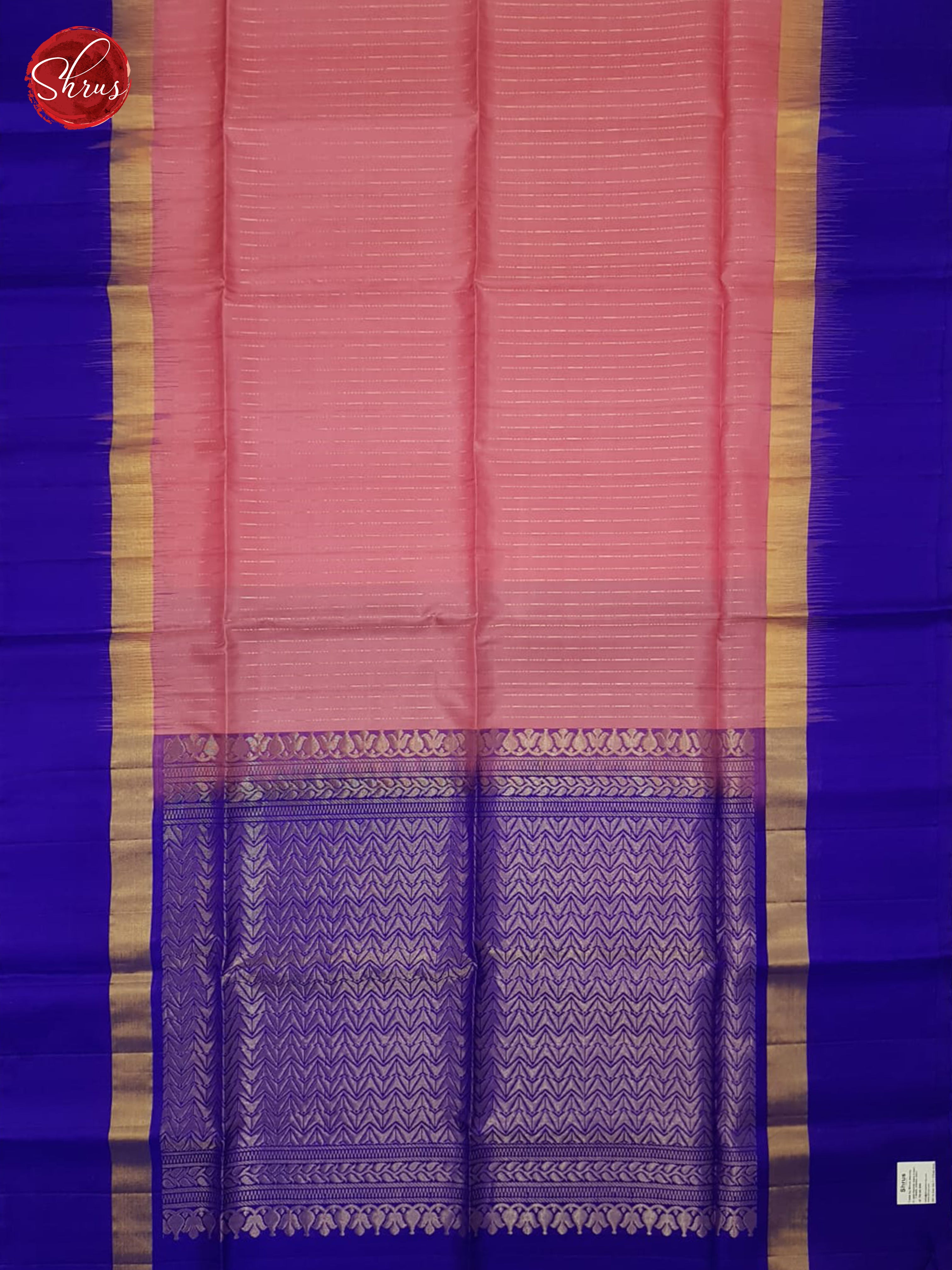 Pink And Blue-Soft Silk saree - Shop on ShrusEternity.com