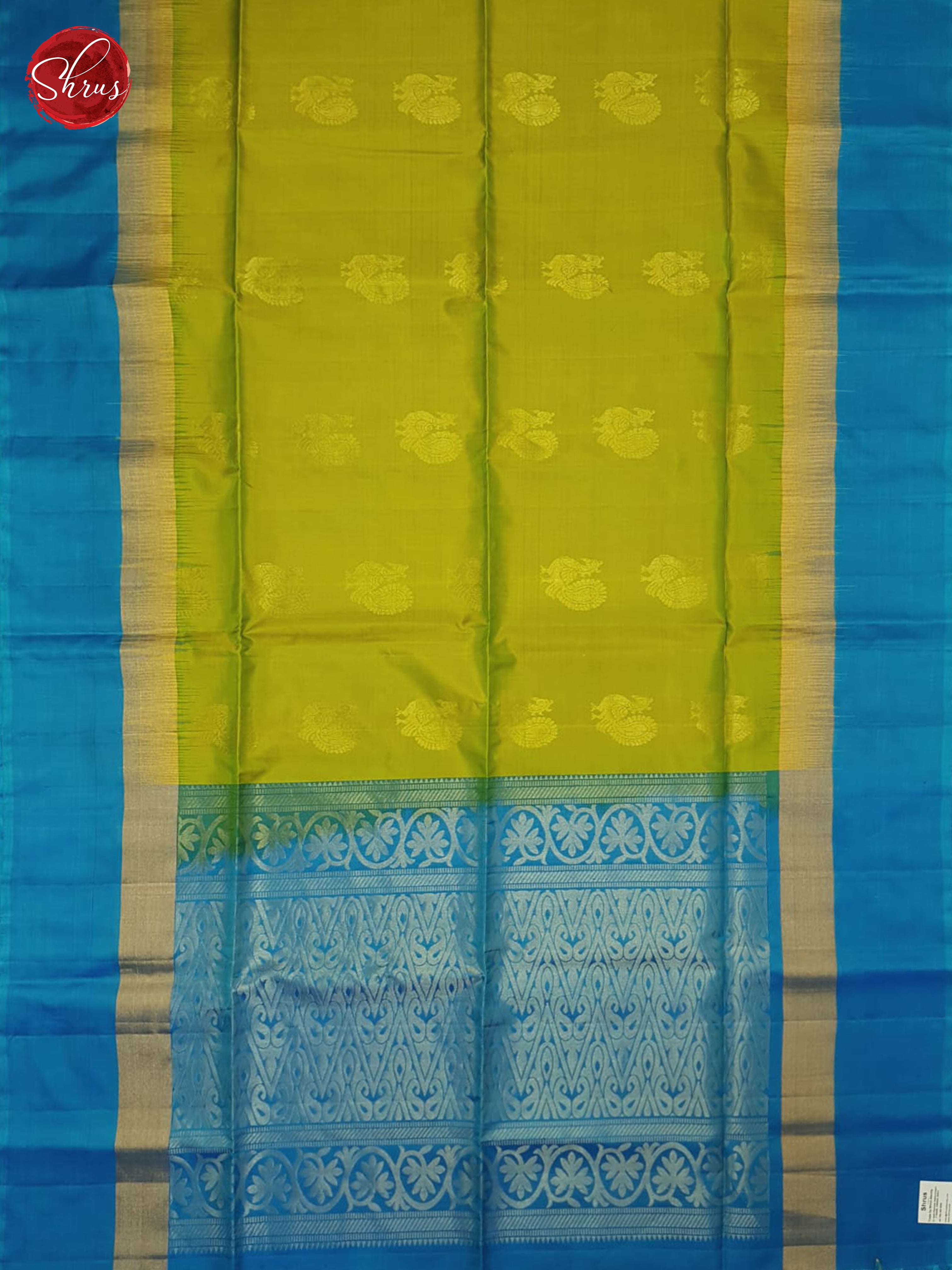 Green And Blue-Soft silk saree - Shop on ShrusEternity.com