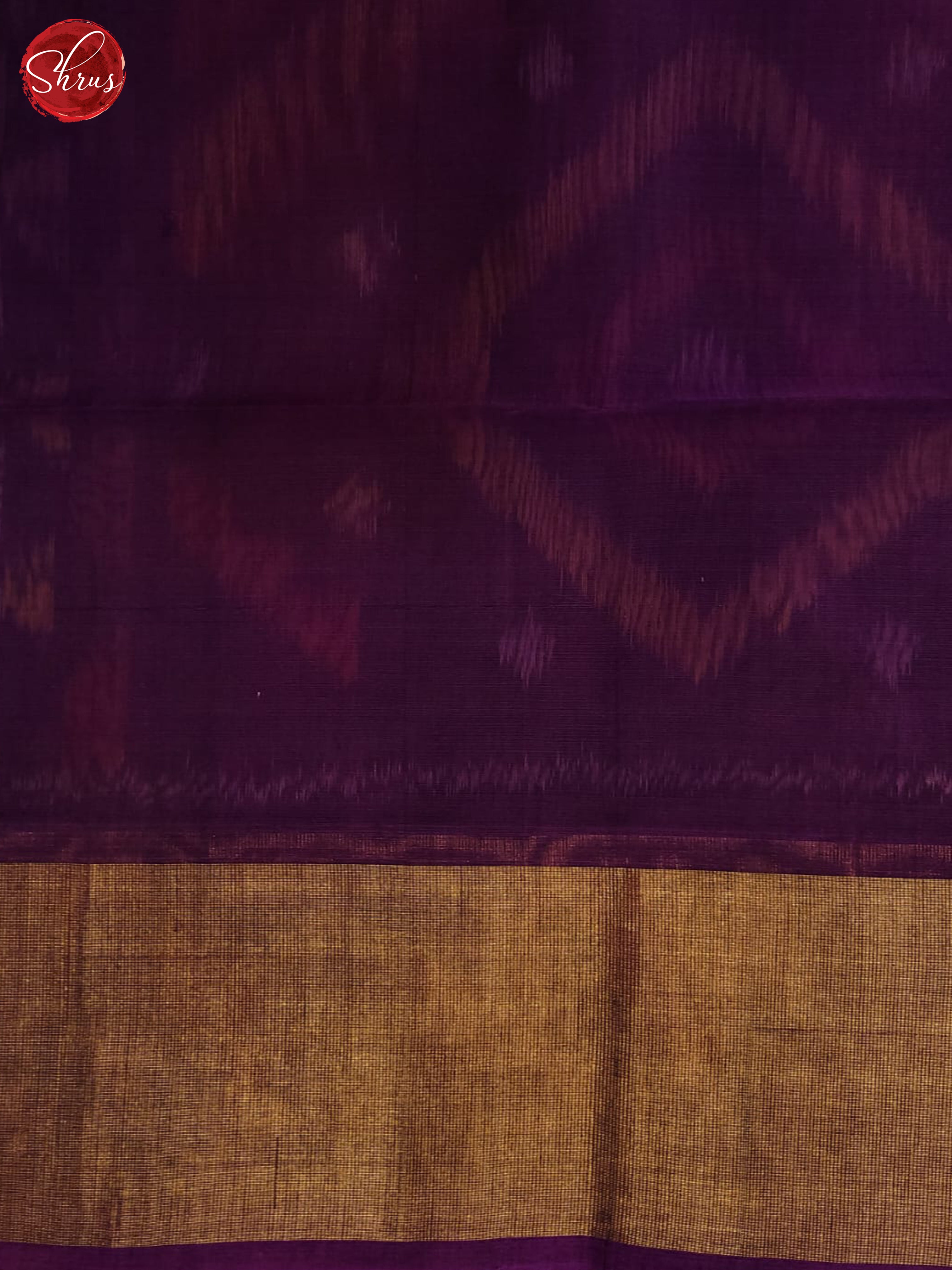 orange and violet- Pochampally Silk Cotton Saree - Shop on ShrusEternity.com