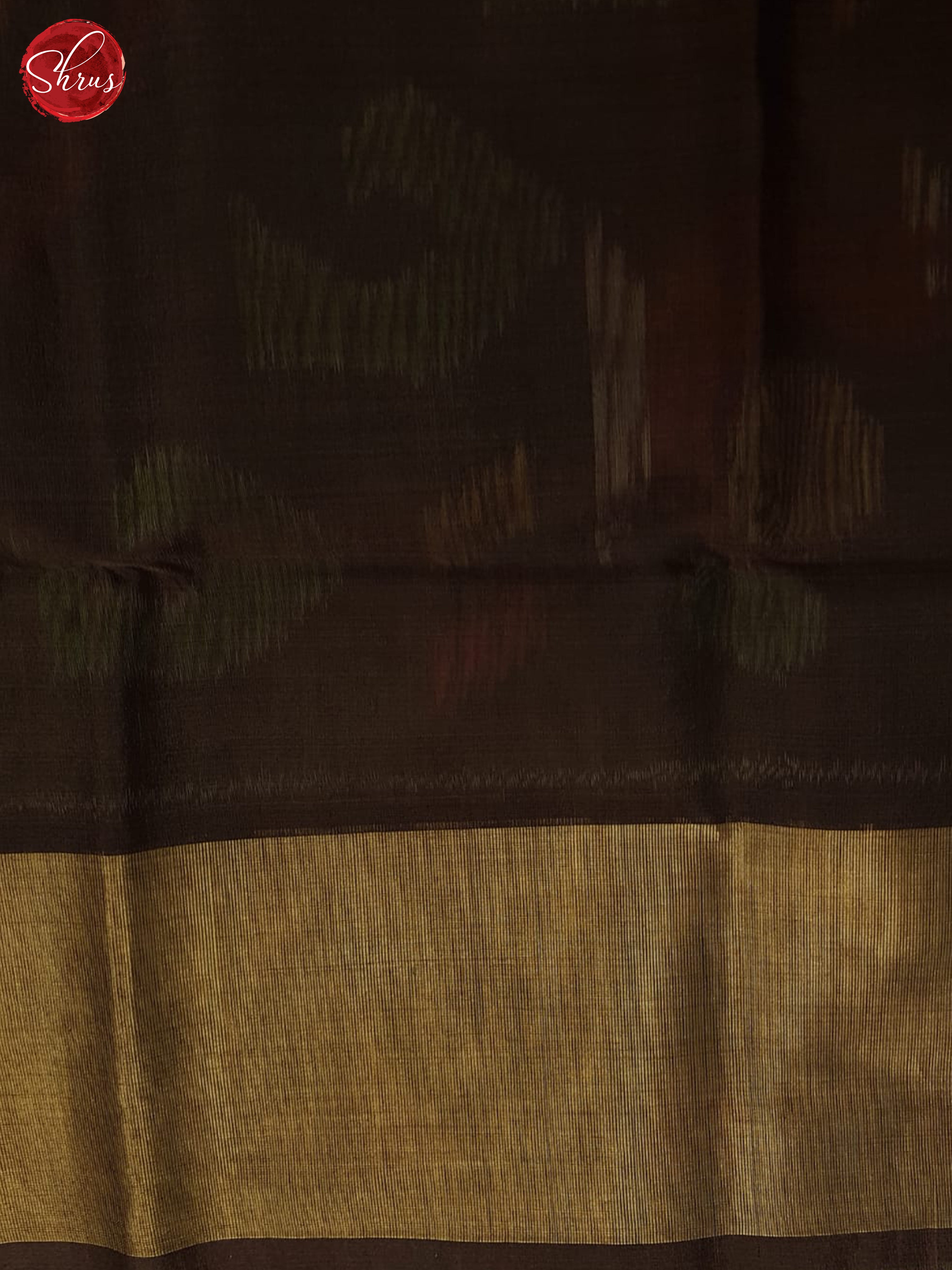 Green And Brown-Pochampally Silk Cotton Saree - Shop on ShrusEternity.com