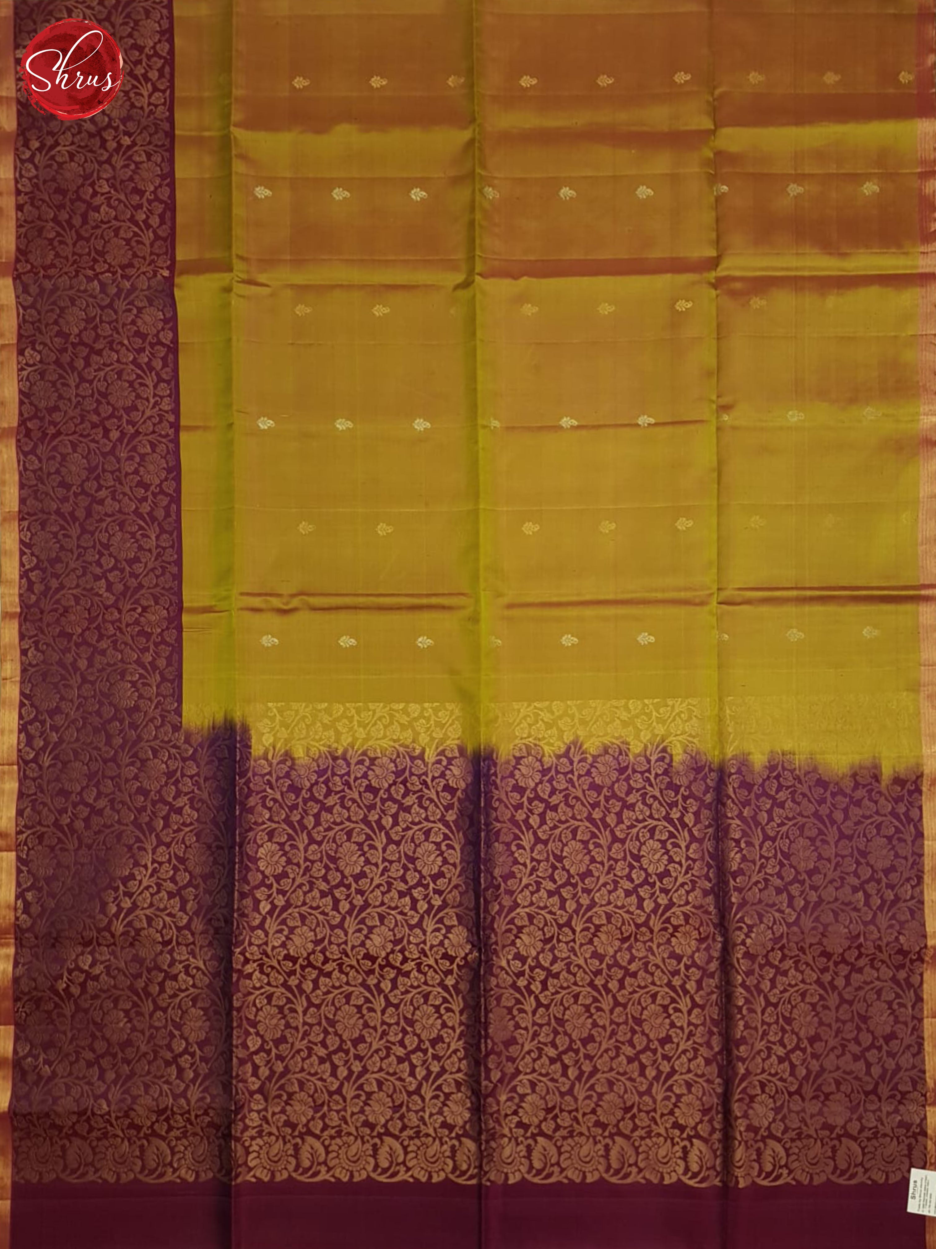 Double Shaded Manthulir Green And Marron - Shop on ShrusEternity.com