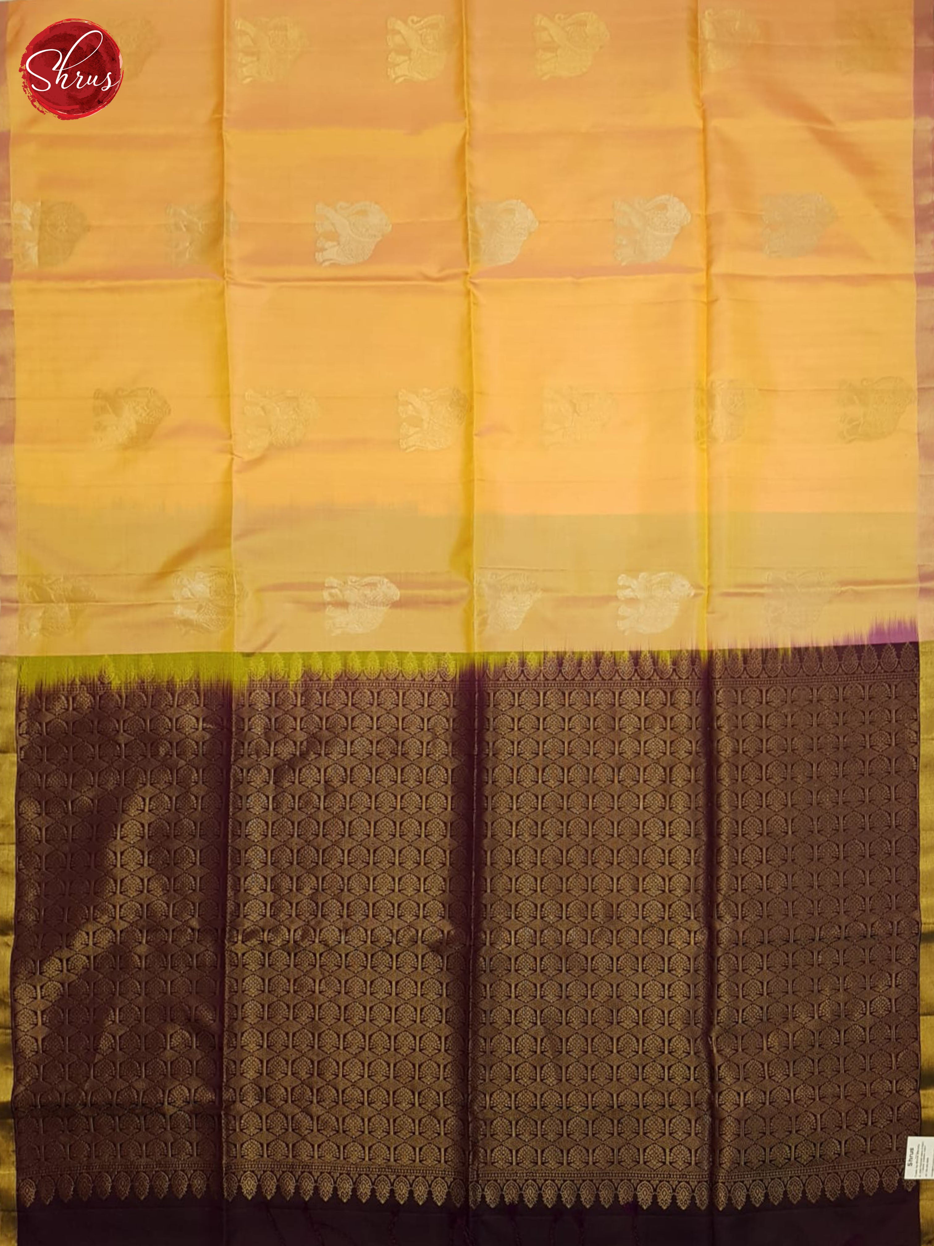 Peach And Wine-Soft Silk Saree - Shop on ShrusEternity.com