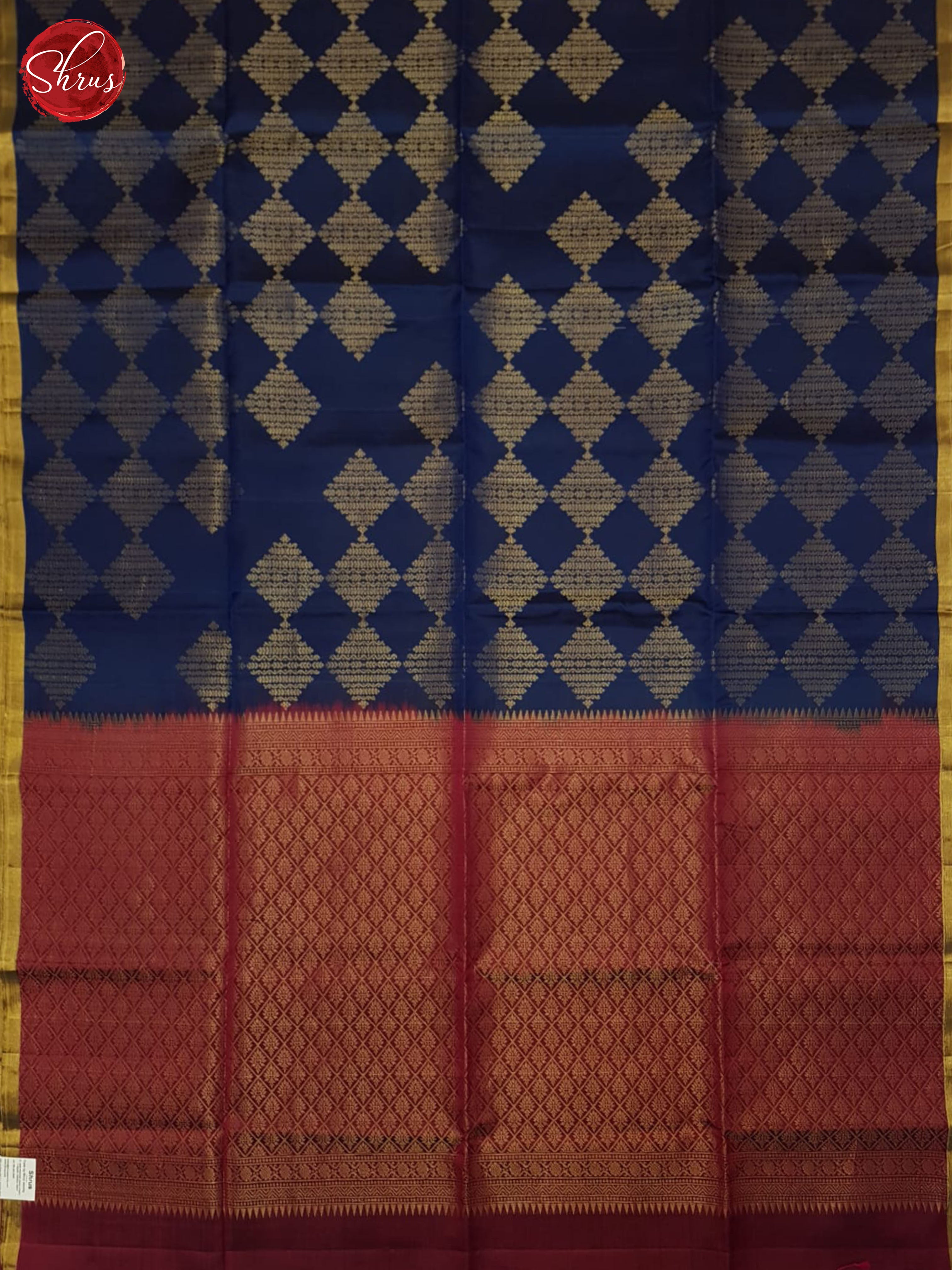 Blue and Maroon- Soft Silk Saree - Shop on ShrusEternity.com