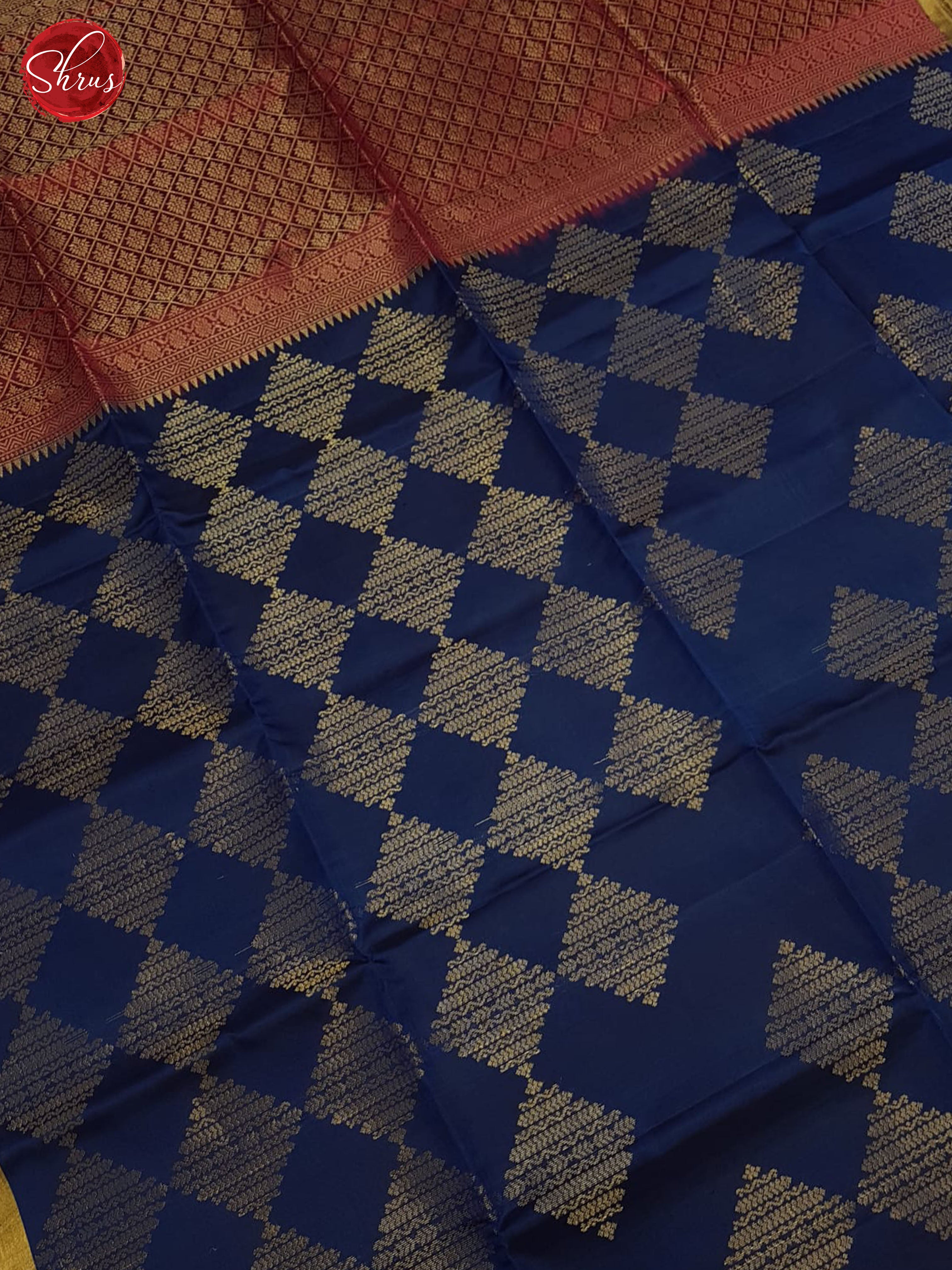 Blue and Maroon- Soft Silk Saree - Shop on ShrusEternity.com