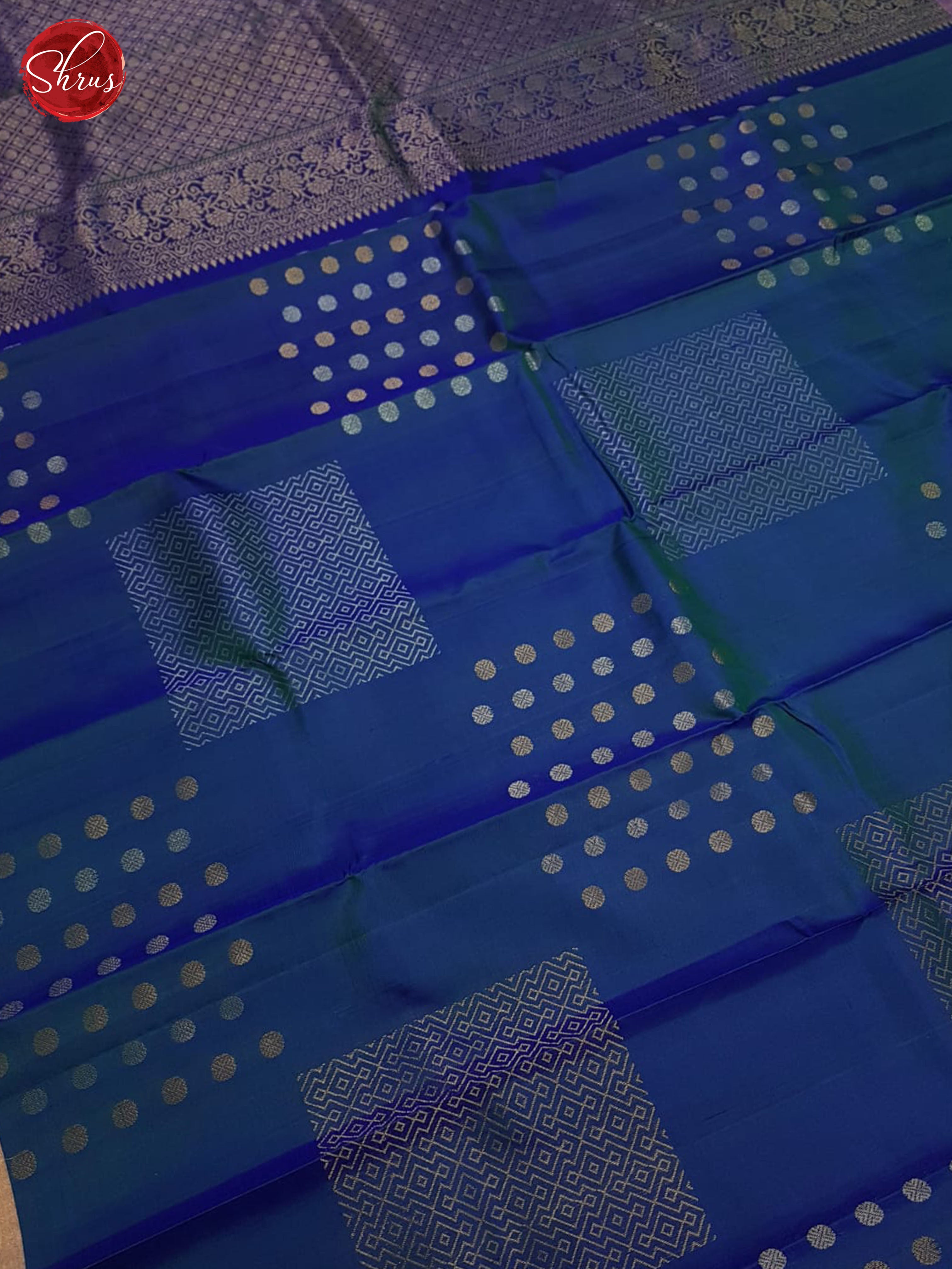 Blue and Red - Soft Silk Saree - Shop on ShrusEternity.com