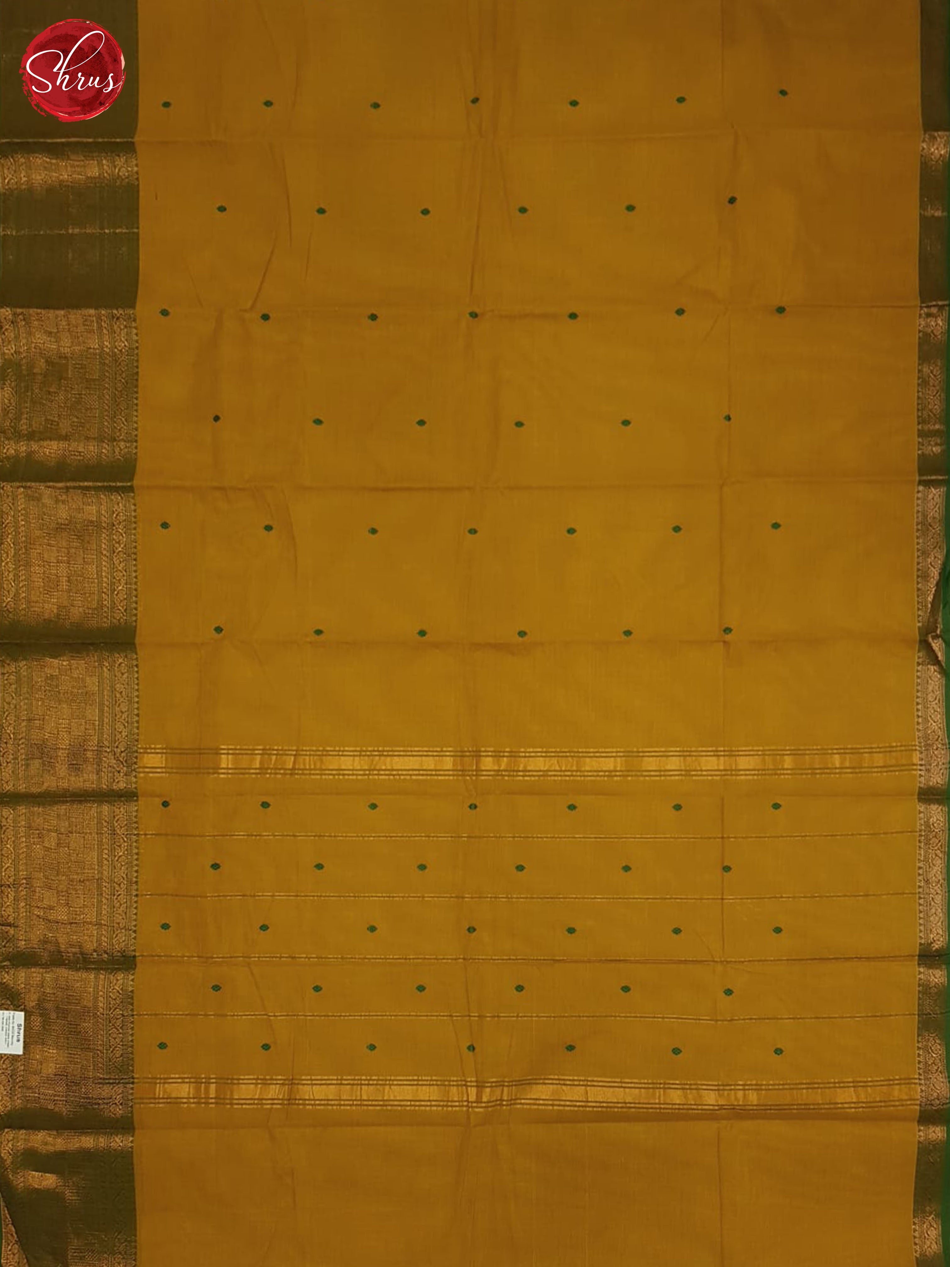 Mustard And Green - Chettinad cotton saree - Shop on ShrusEternity.com