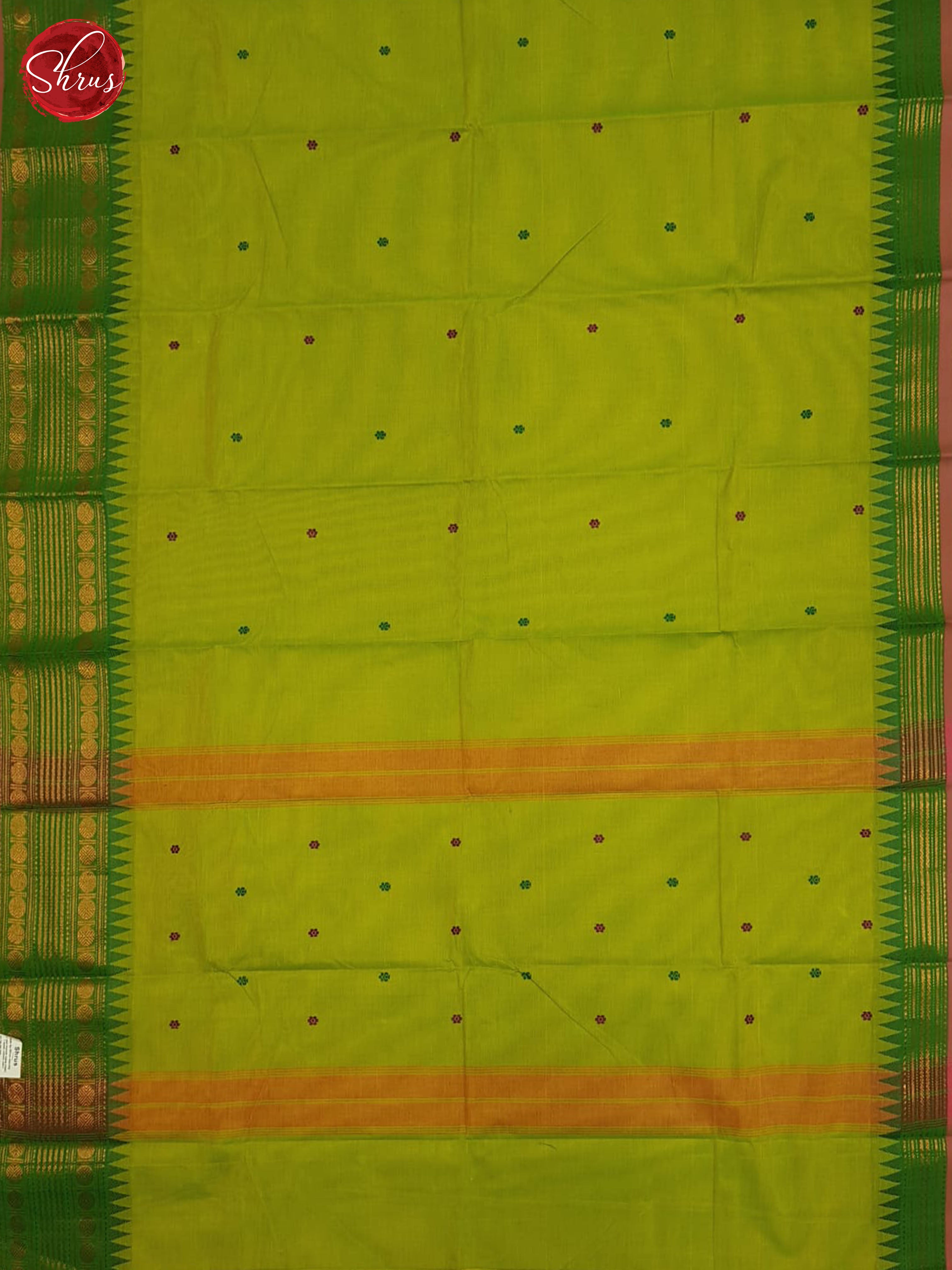 Green And Pink- chettinad cotton saree - Shop on ShrusEternity.com