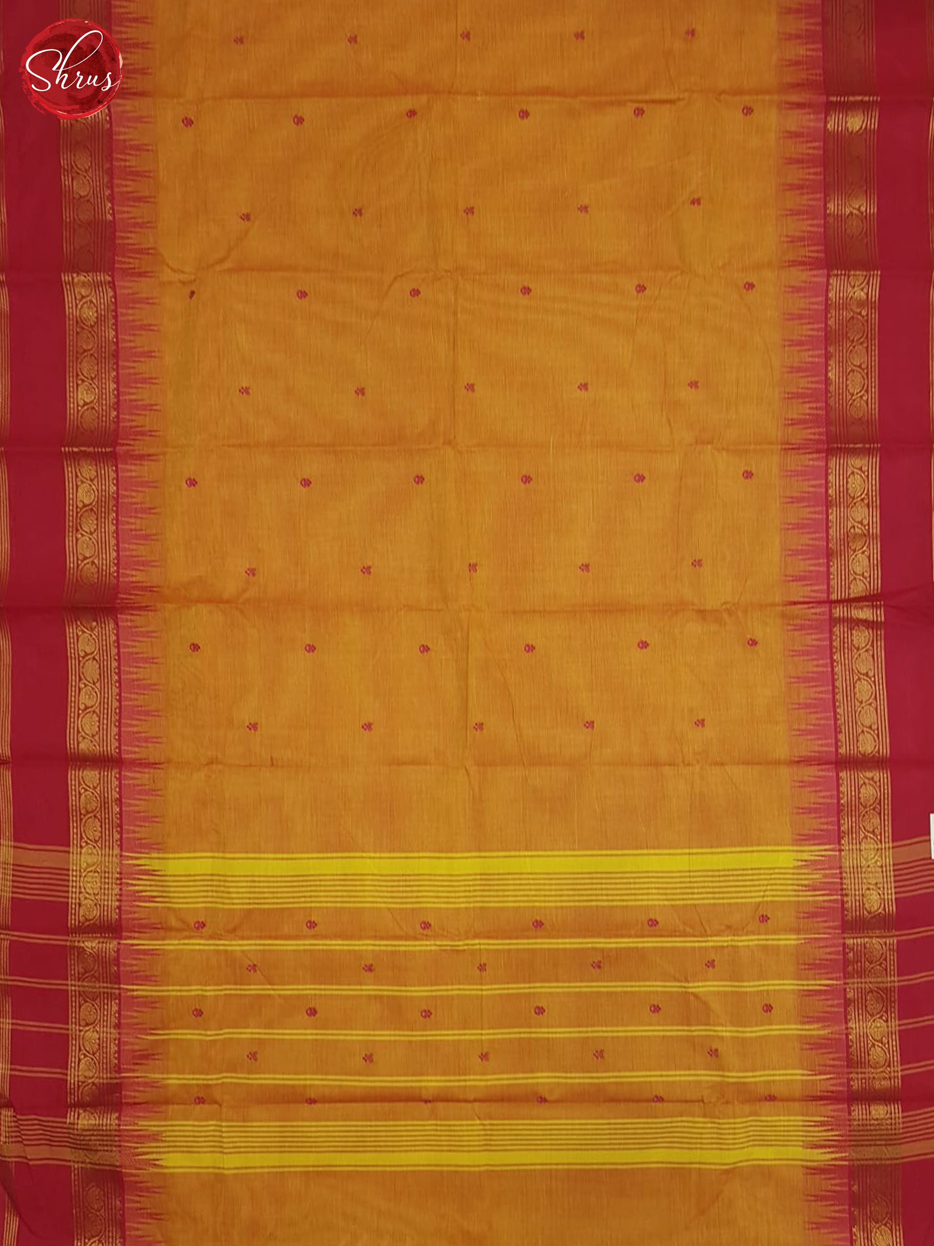 Orange And Pink- Chettinad Cotton saree - Shop on ShrusEternity.com