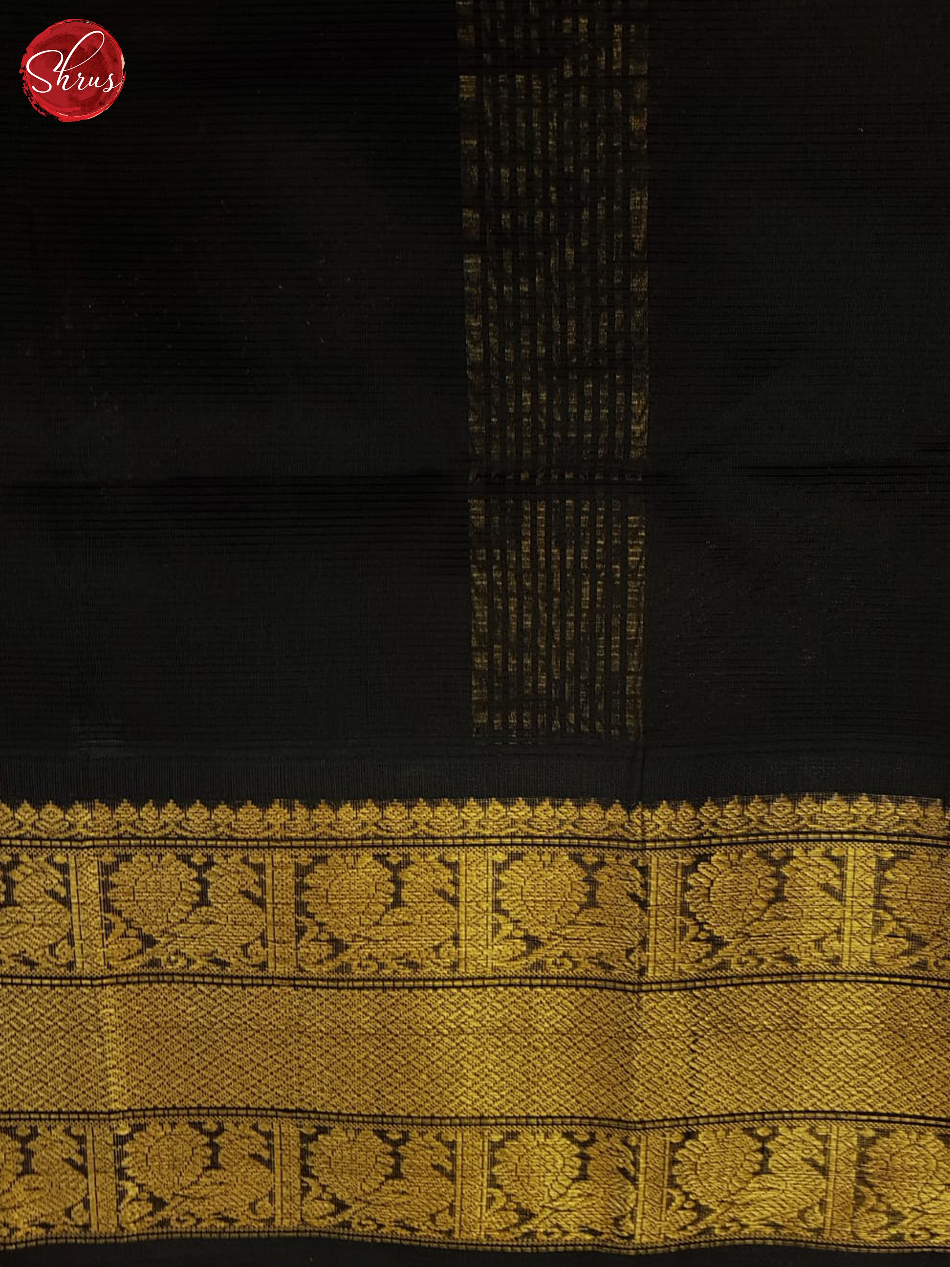 Cream And Black-Silk cotton saree - Shop on ShrusEternity.com