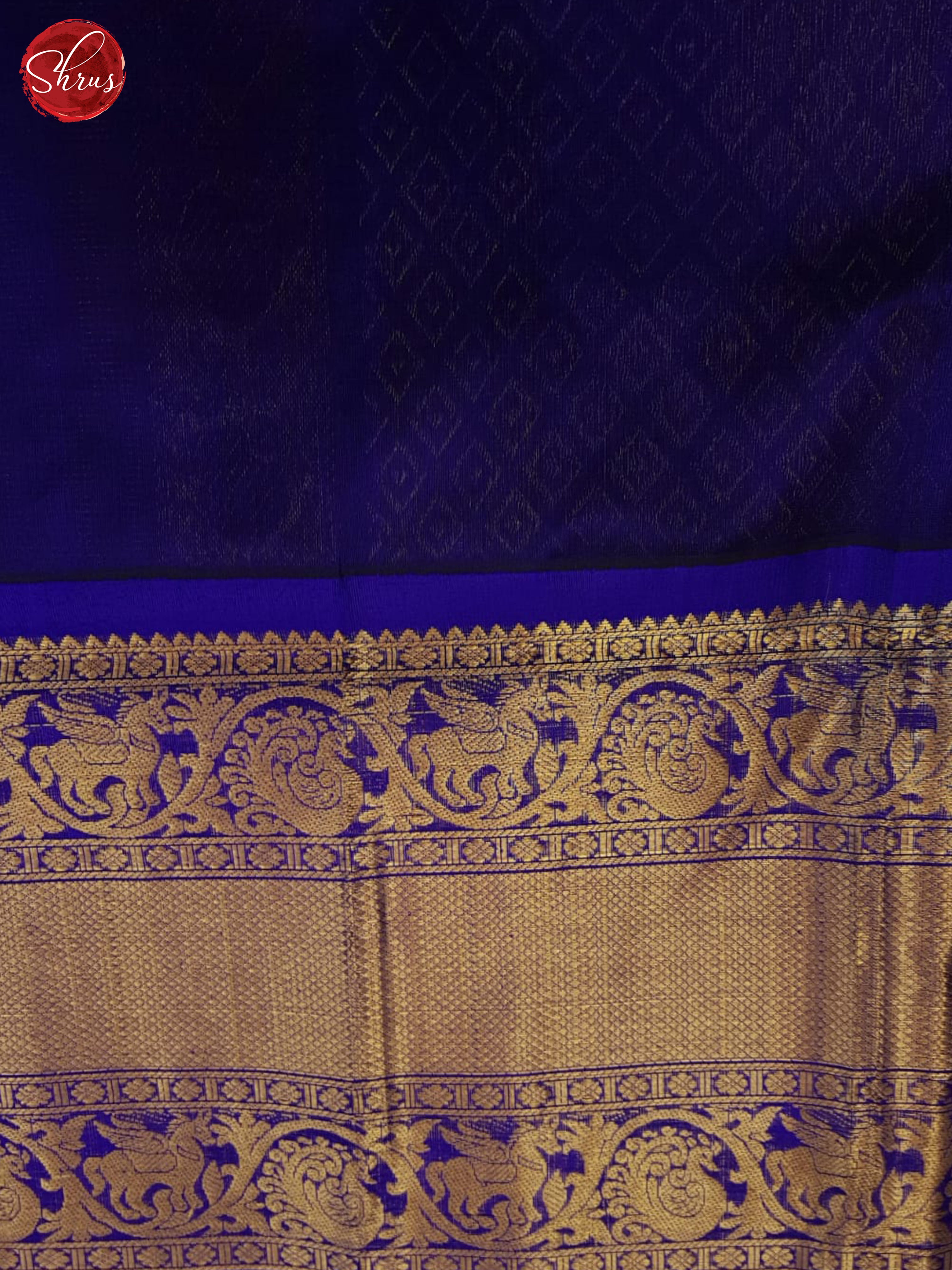 Grey And Blue- Silk cotton saree - Shop on ShrusEternity.com