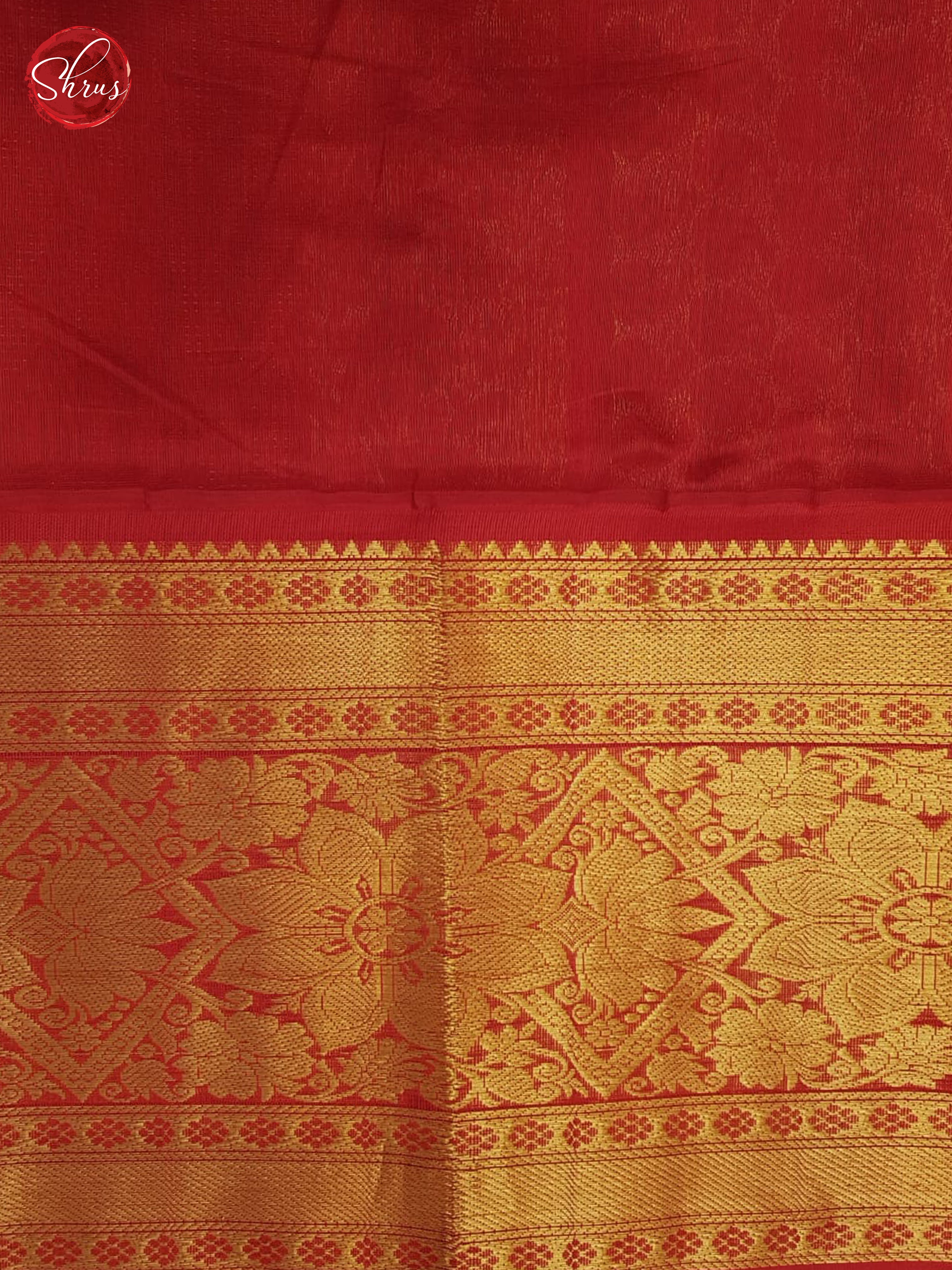 Green And Red- Silk Cotton Saree - Shop on ShrusEternity.com