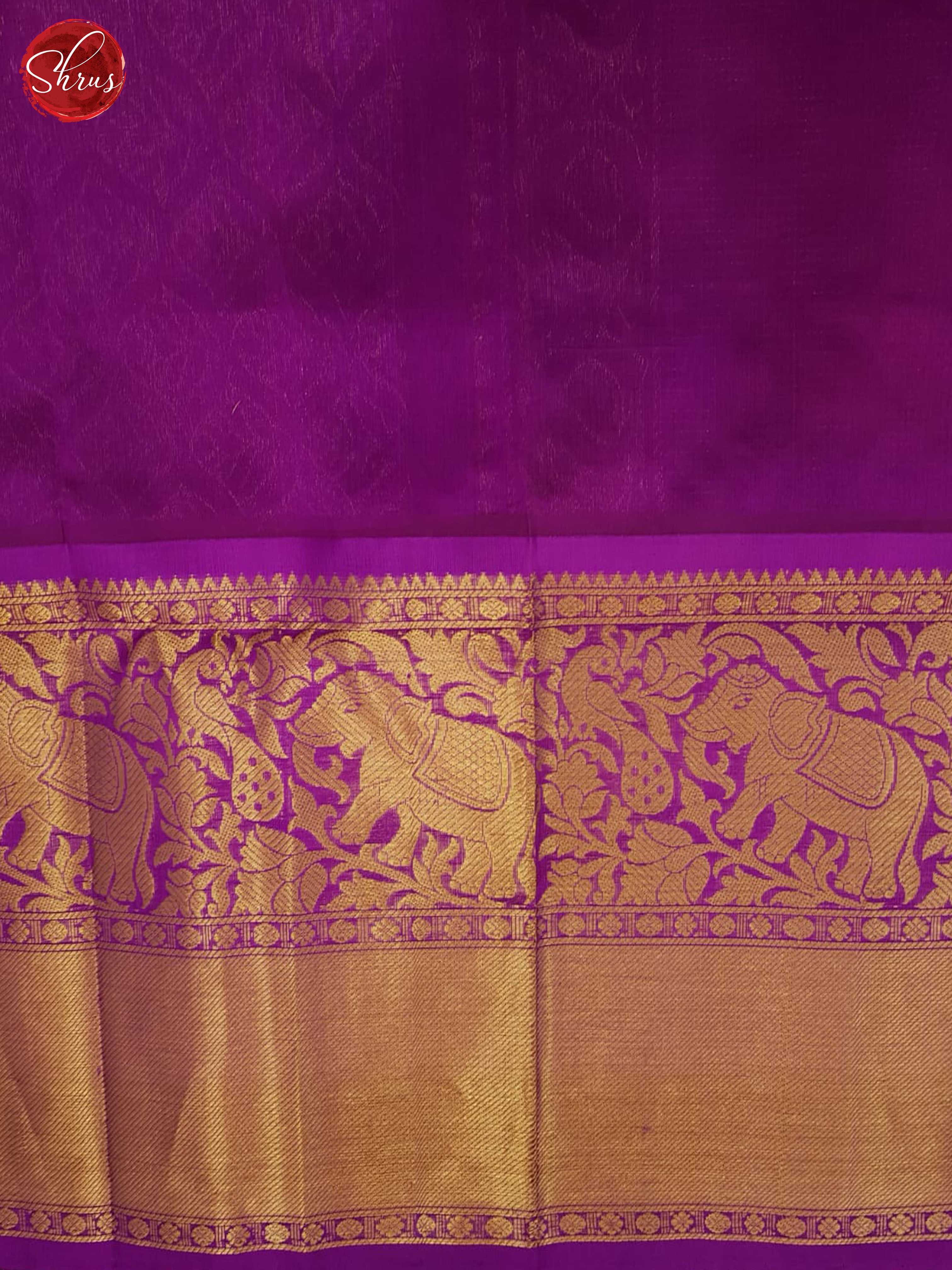 Green And Purple-Silk cotton saree - Shop on ShrusEternity.com