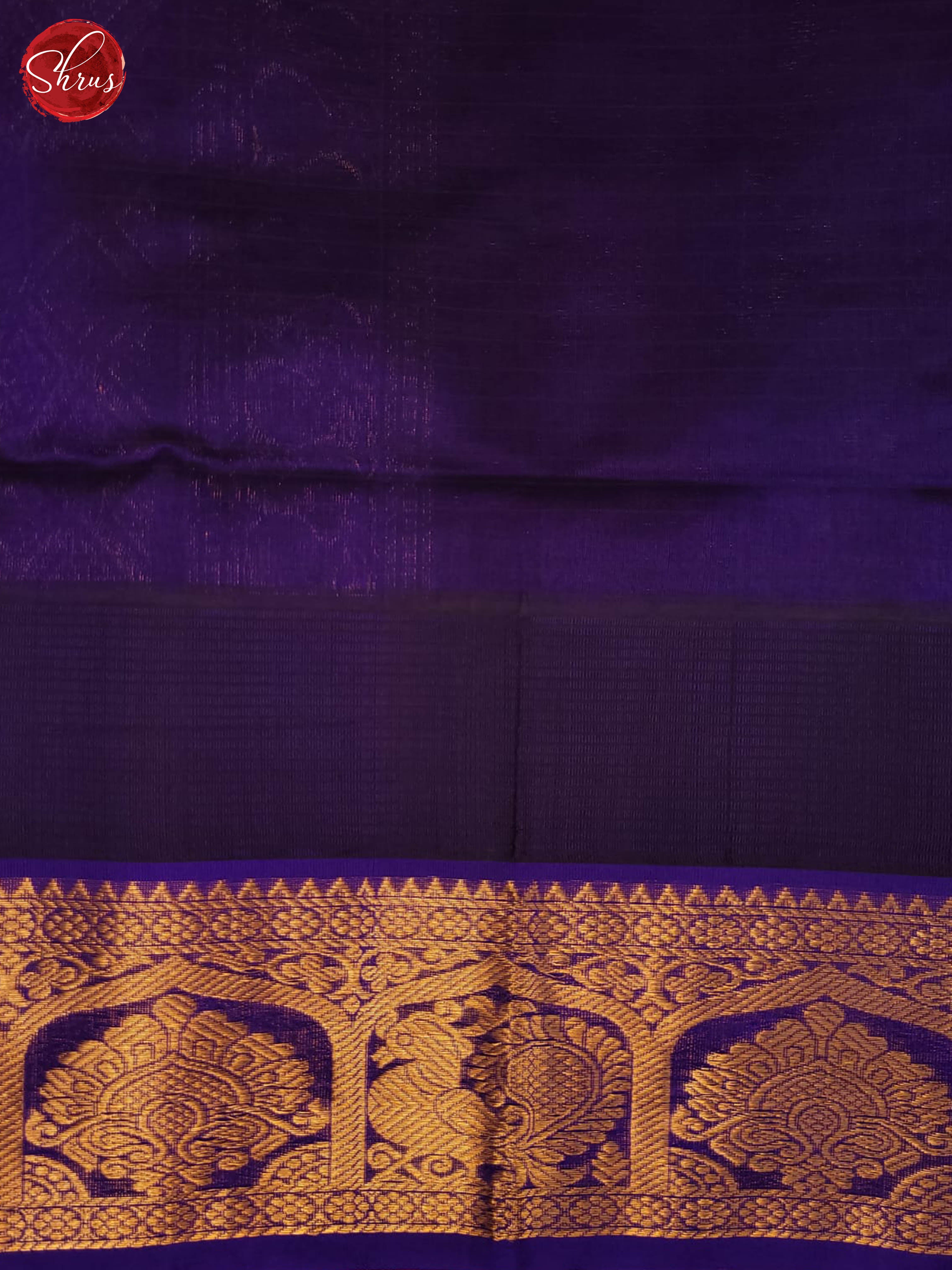 Pink and Blue - Silk Cotton Saree - Shop on ShrusEternity.com
