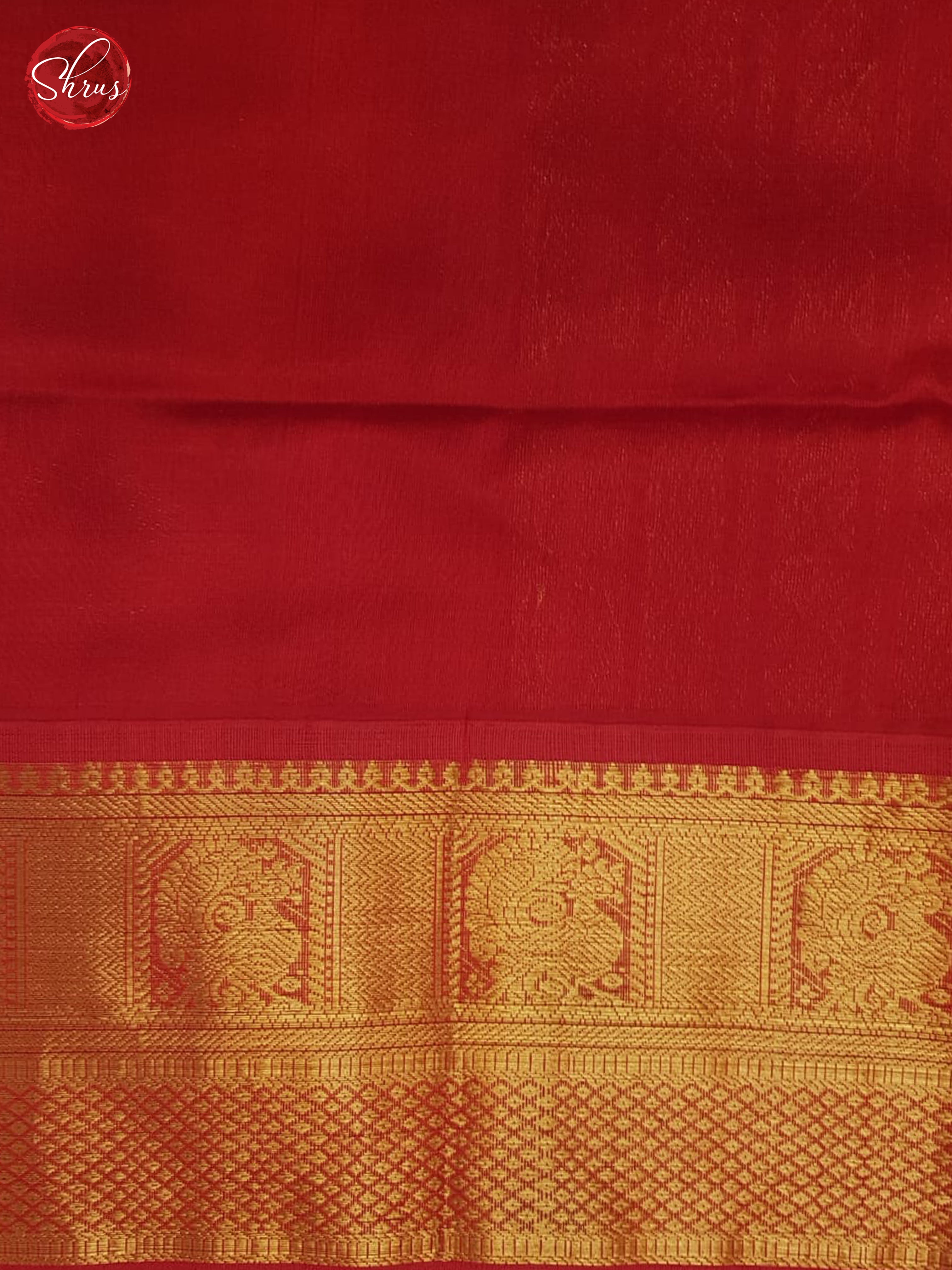 Blue And Red- Silk Cotton Saree - Shop on ShrusEternity.com
