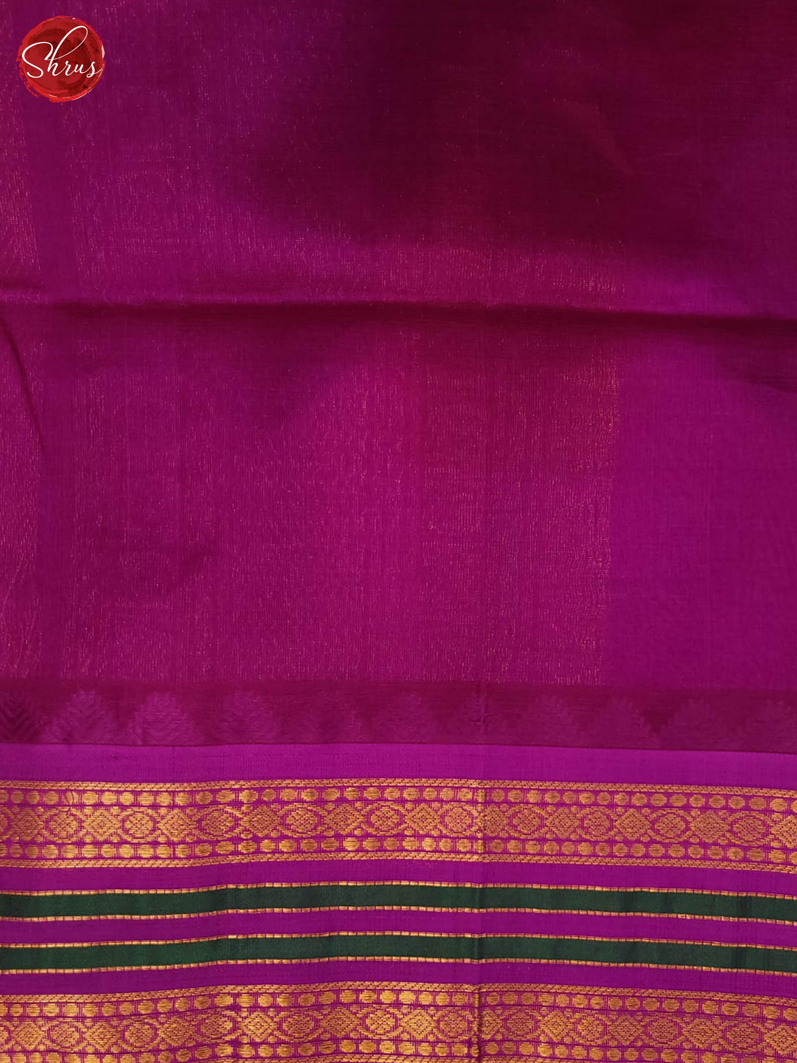 Green and purple-Silk cotton Saree - Shop on ShrusEternity.com