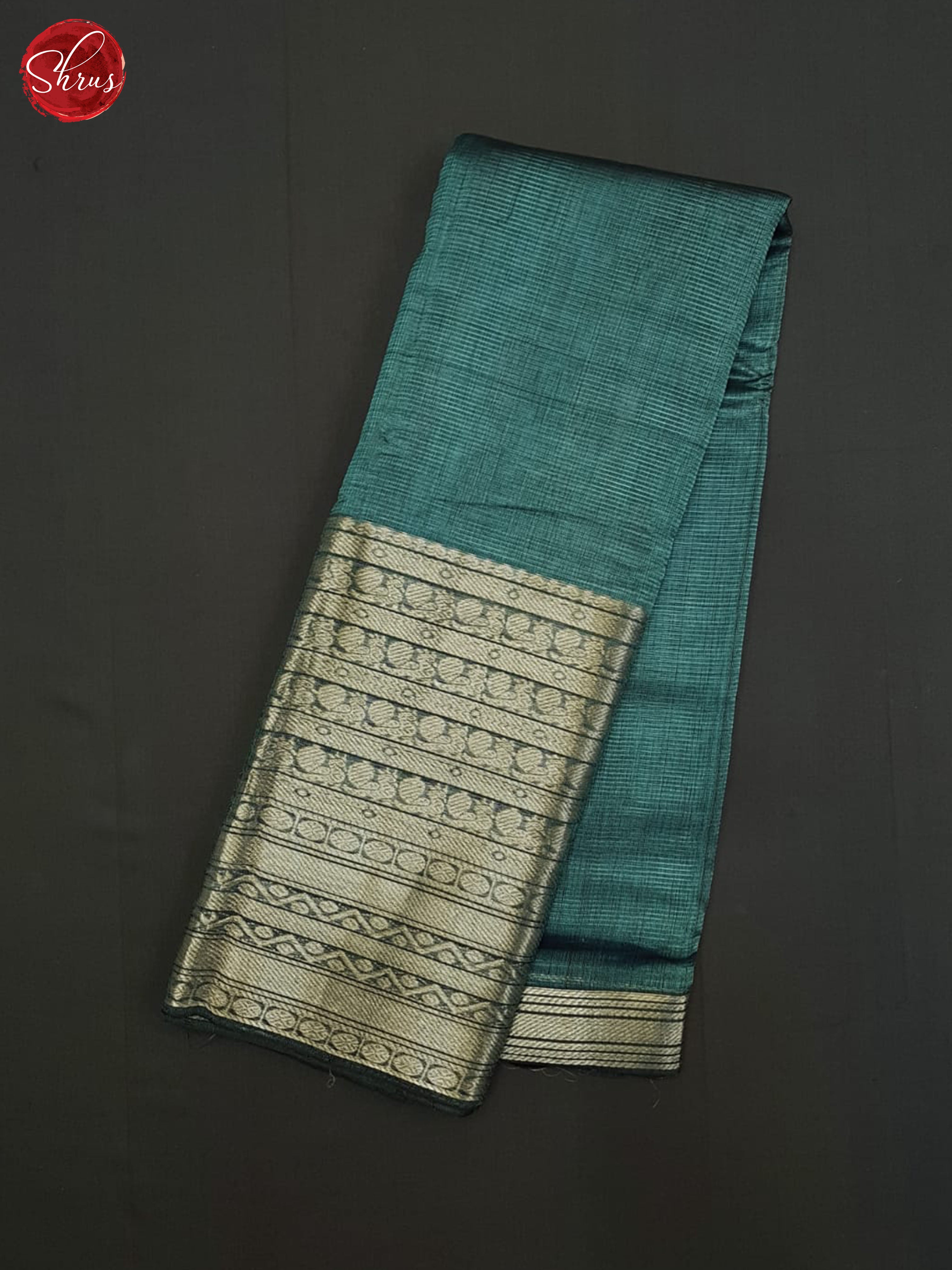 Germn blue(single tone) - Mangalagiri silkcotton Saree - Shop on ShrusEternity.com