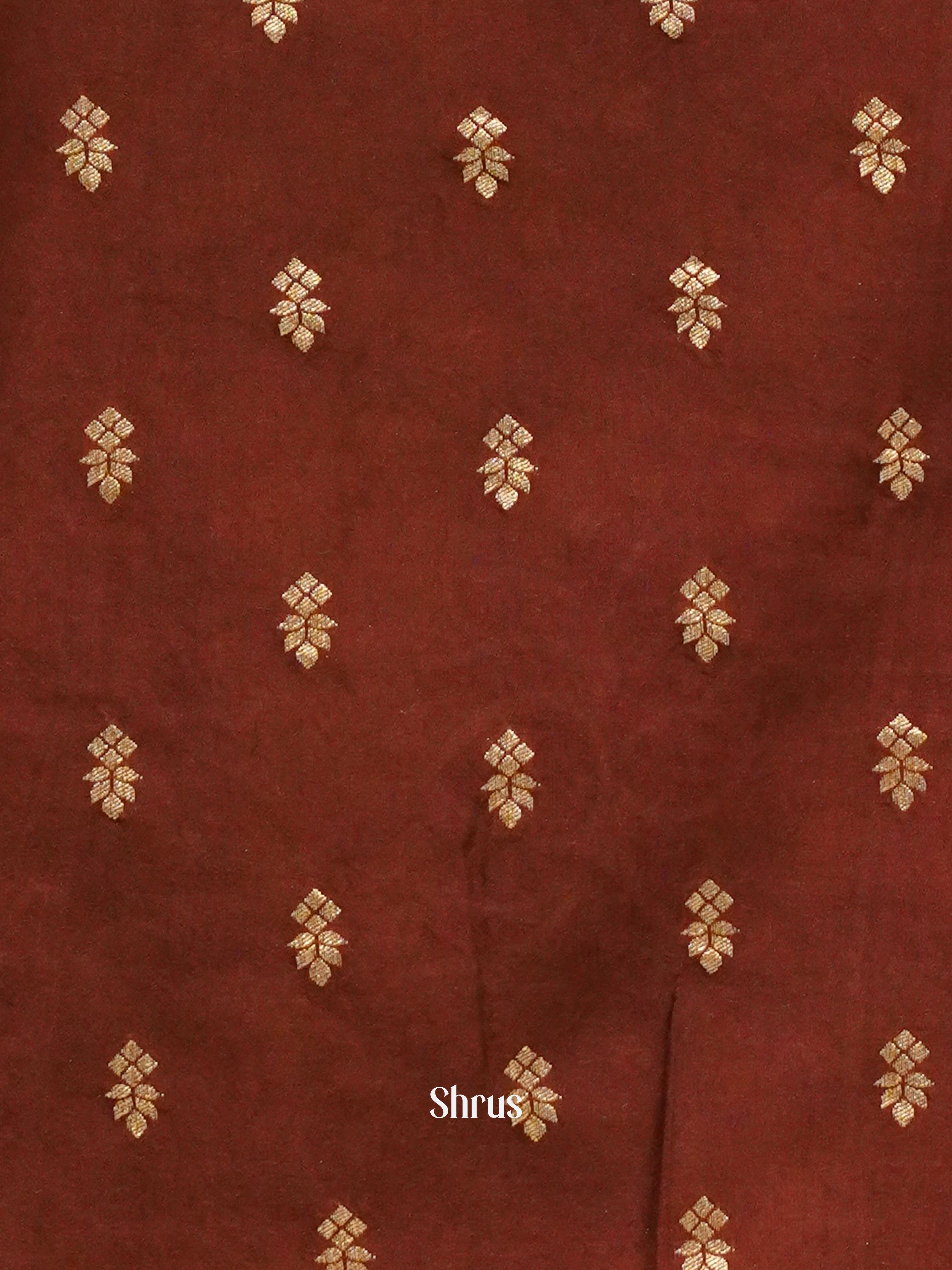 Beige And Araku Maroon-Semi crepe Saree - Shop on ShrusEternity.com
