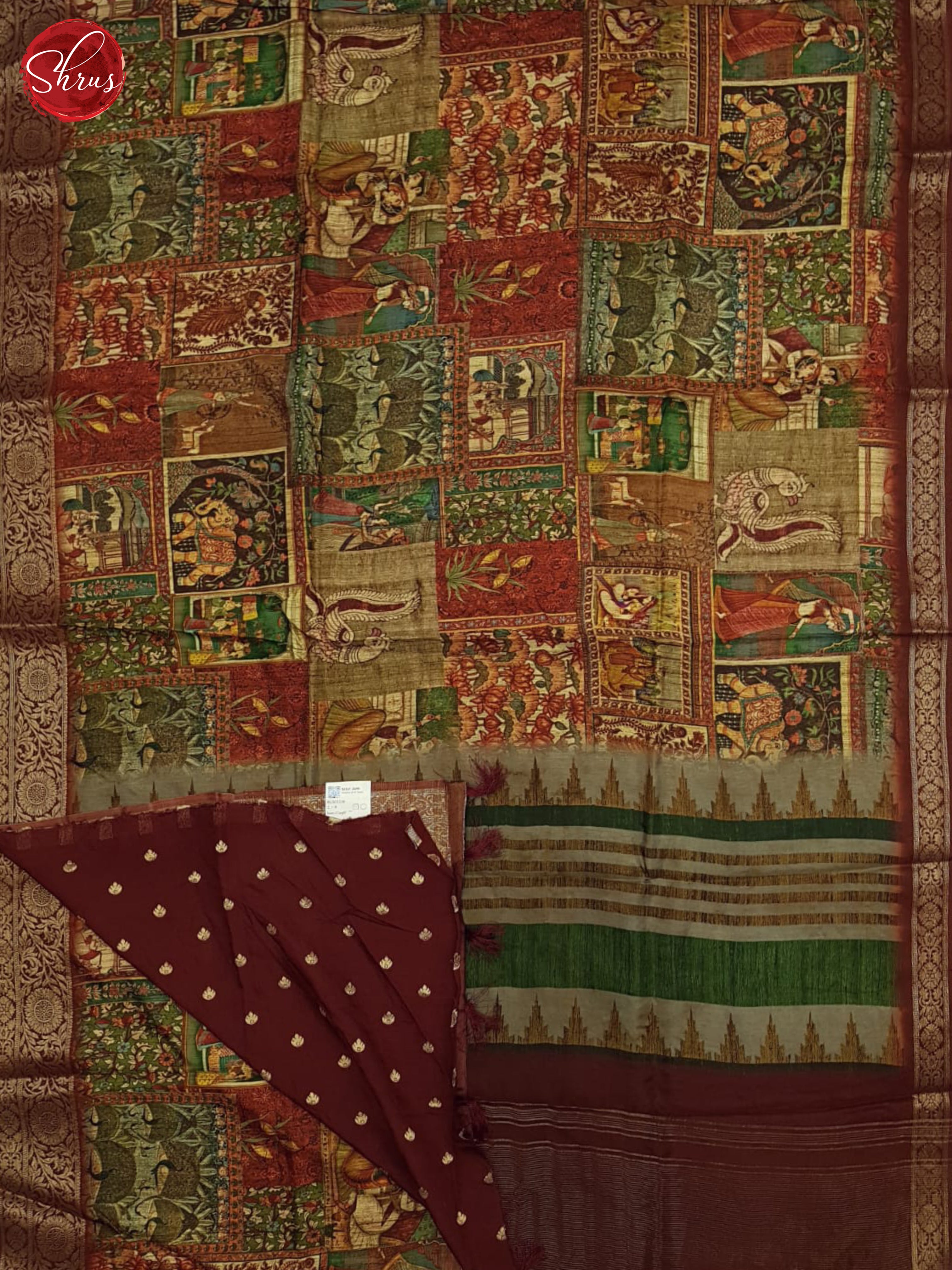 Araku Maroon(Single tone)-Semi Crepe saree - Shop on ShrusEternity.com