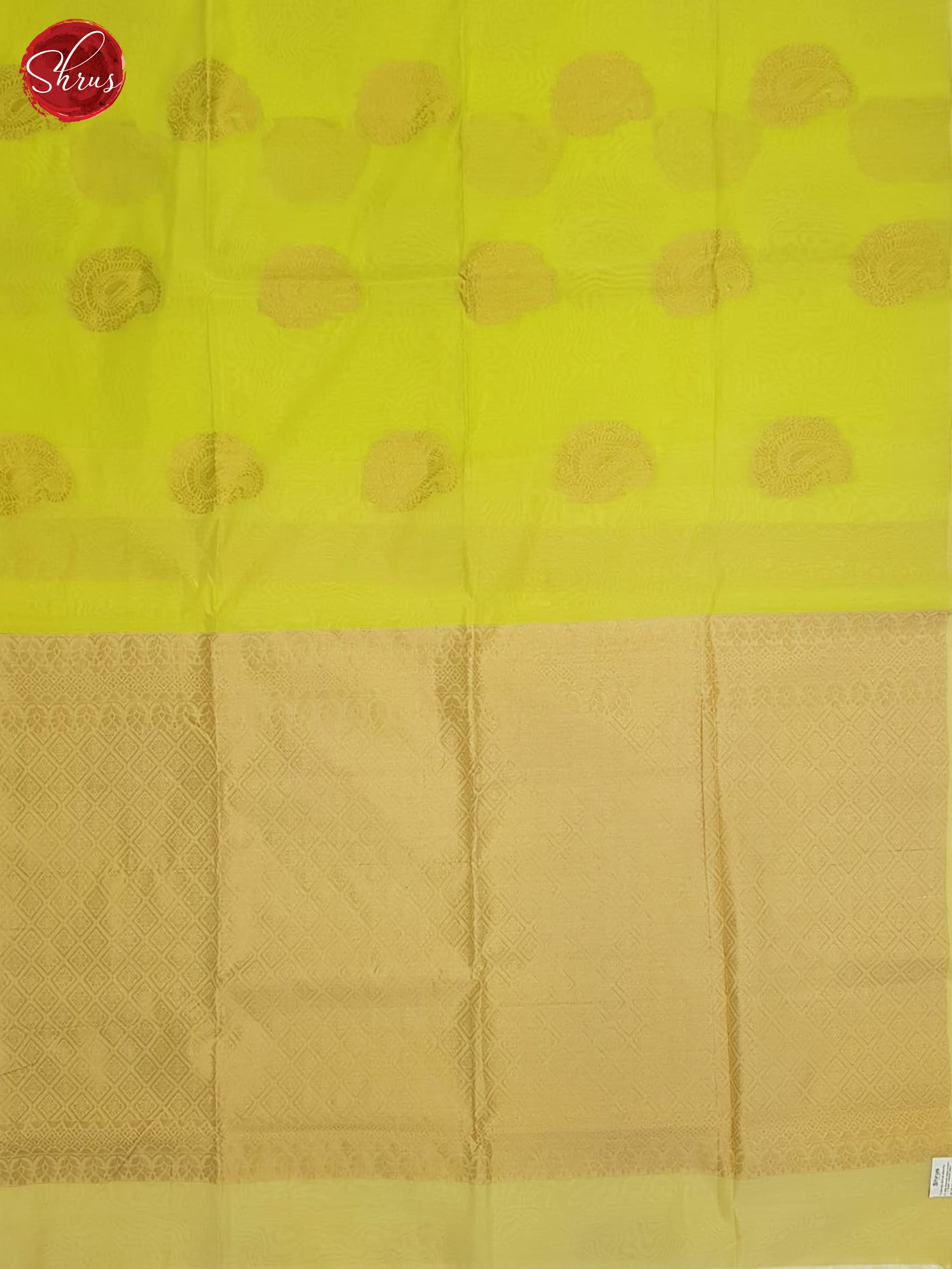 Green And Beige- Semi Silk Cotton Saree - Shop on ShrusEternity.com