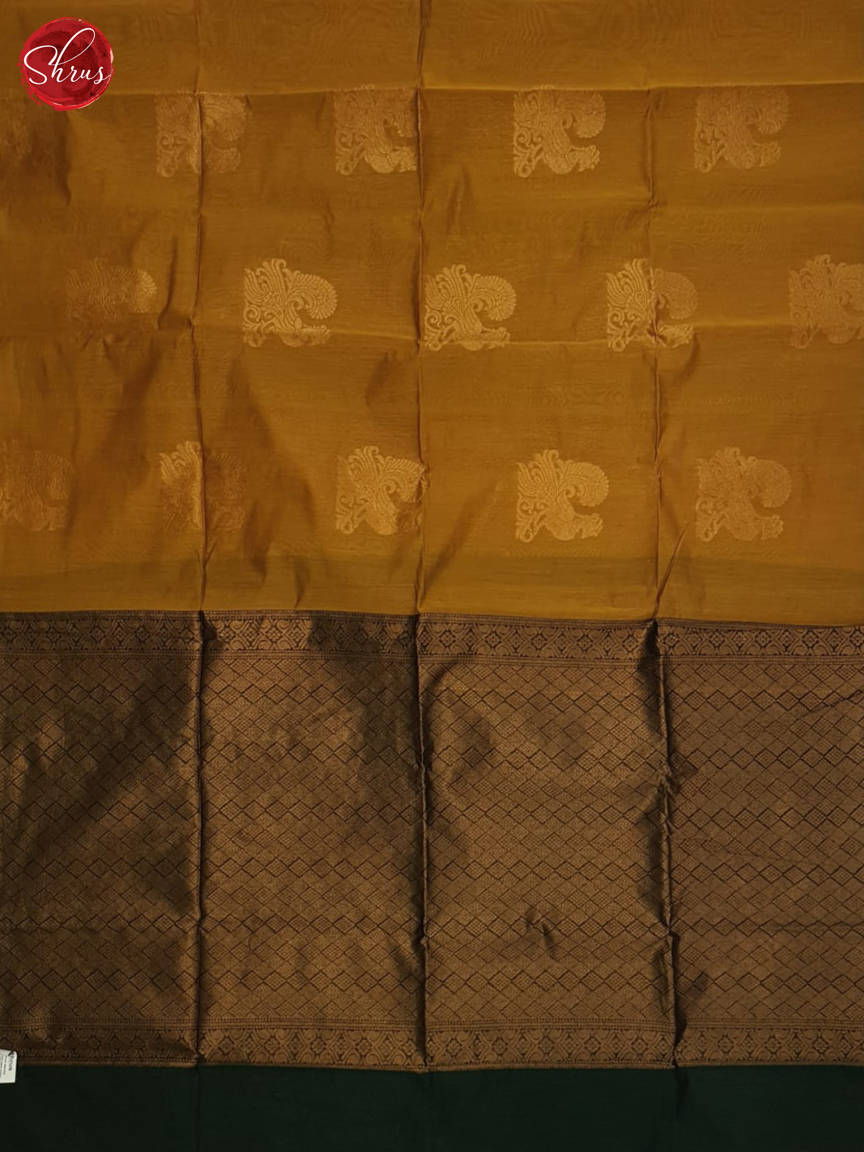 Mustard And Green-Semi silk cotton saree - Shop on ShrusEternity.com