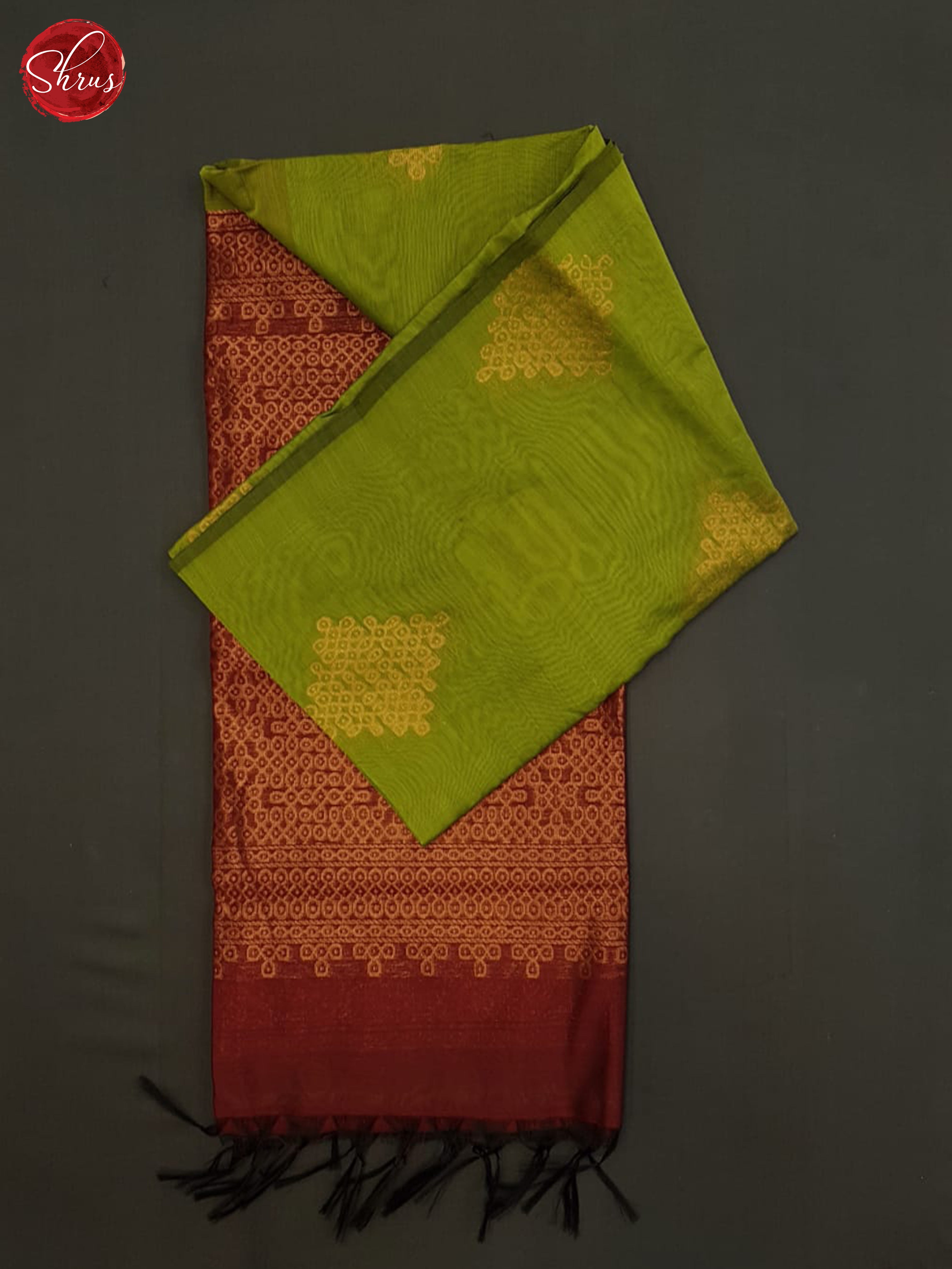 Green And Araku Maroon-Semi Silk Cotton Saree - Shop on ShrusEternity.com