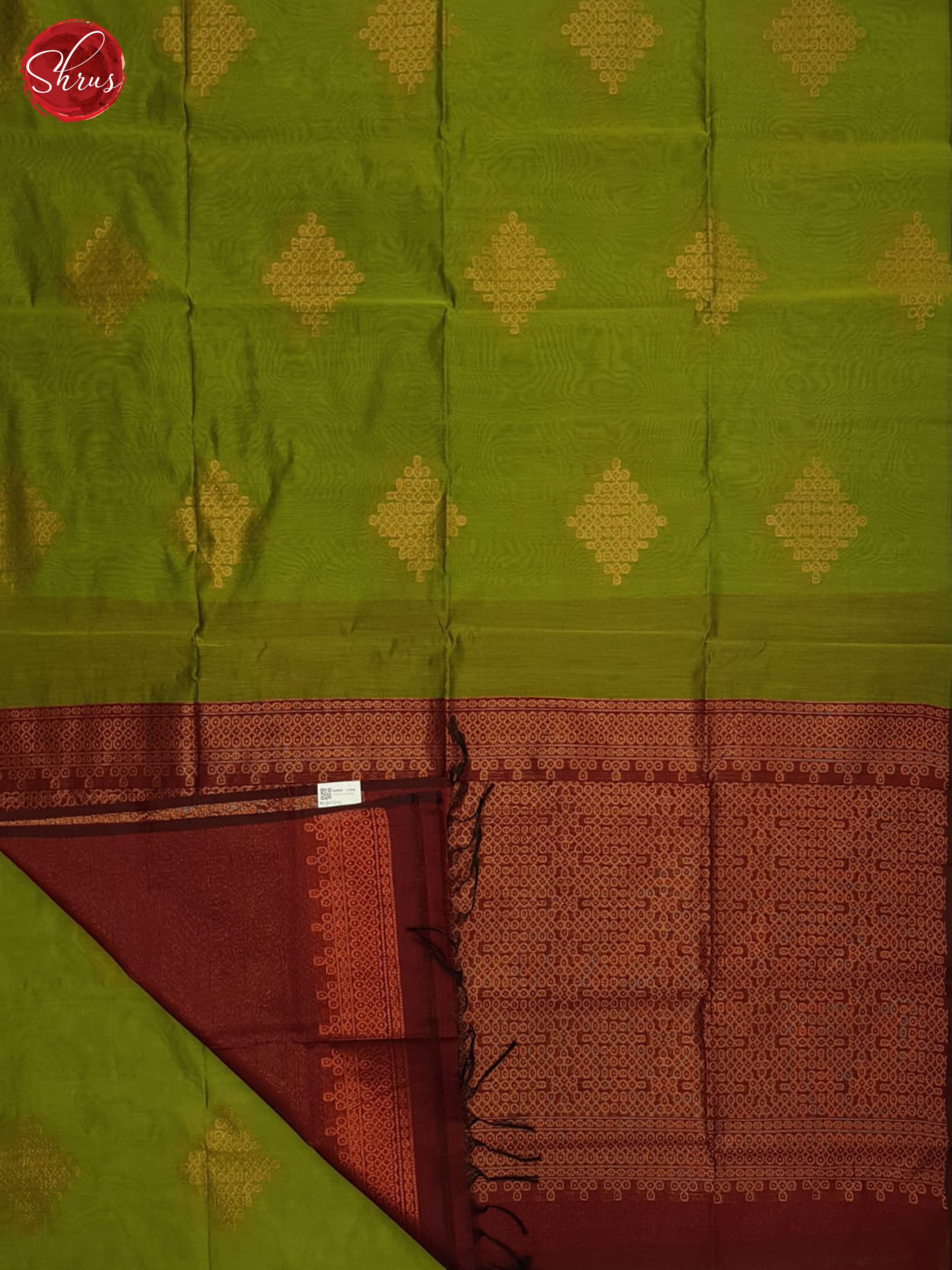 Green And Araku Maroon-Semi Silk Cotton Saree - Shop on ShrusEternity.com