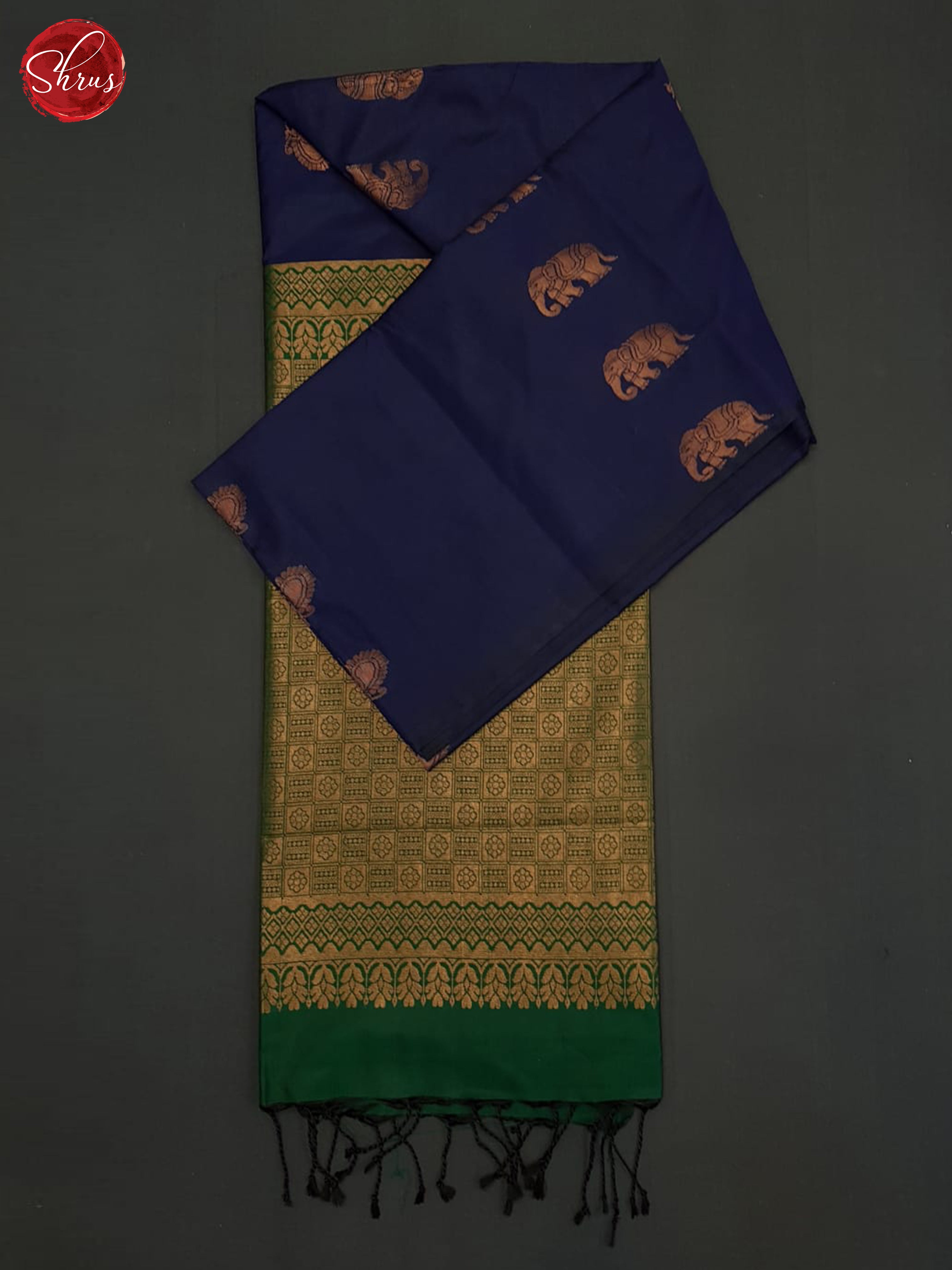 Blue And Green-Semi soft silk saree - Shop on ShrusEternity.com