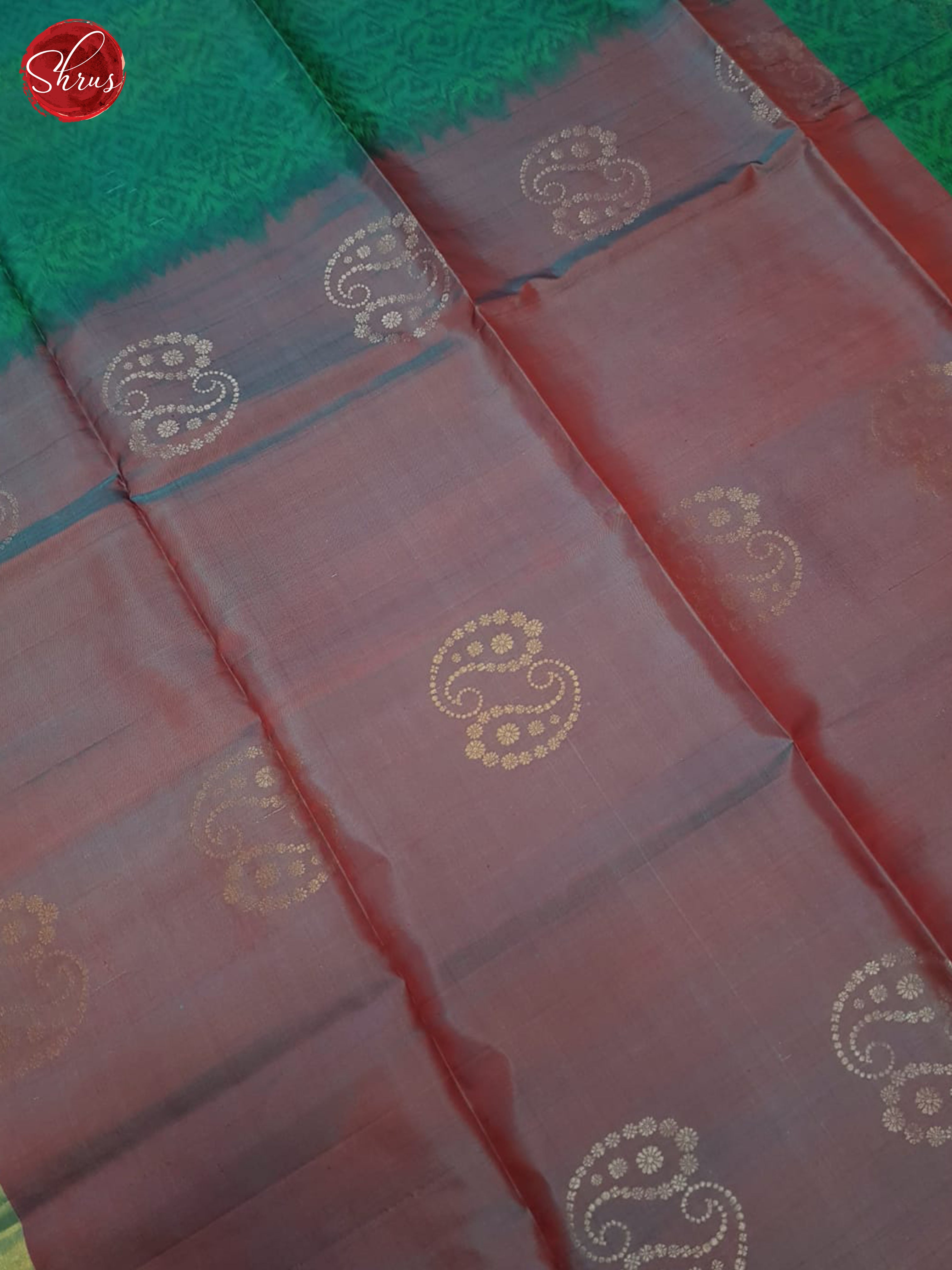 Dusty Onion Pink & Green- Soft Silk Saree - Shop on ShrusEternity.com
