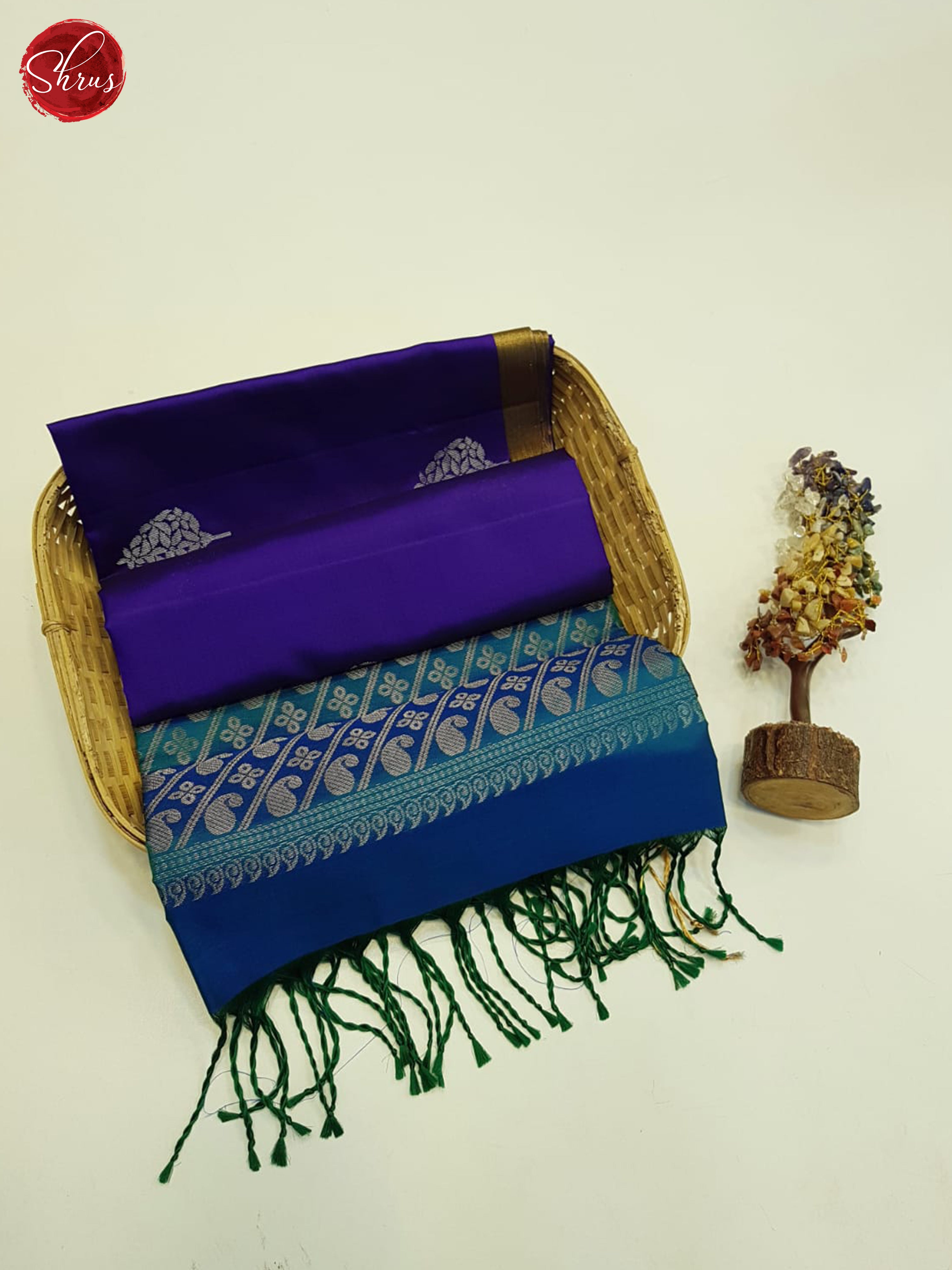 Purple And Green - Soft silk saree - Shop on ShrusEternity.com