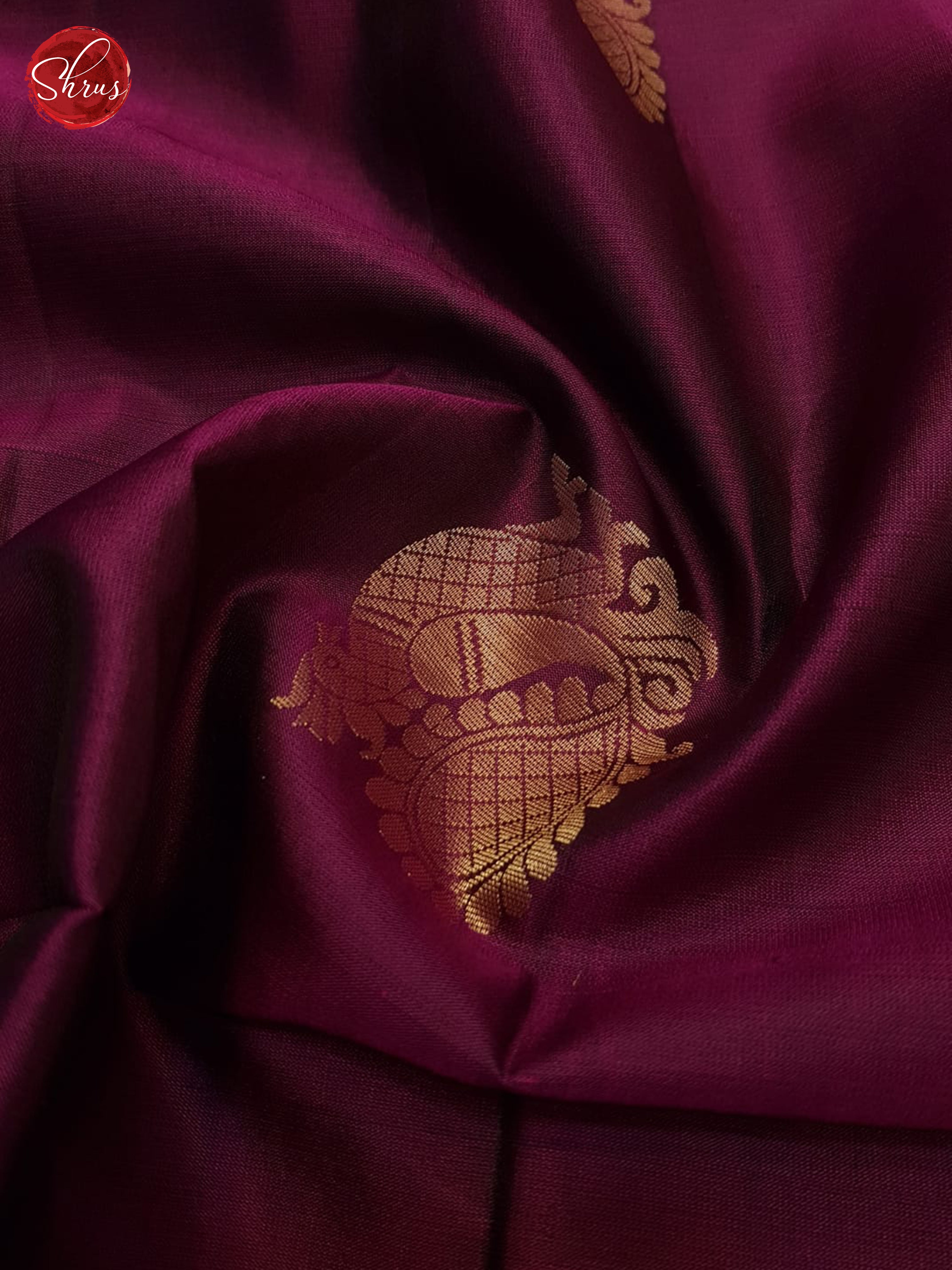 Wine And Grey- Soft Silk Saree - Shop on ShrusEternity.com