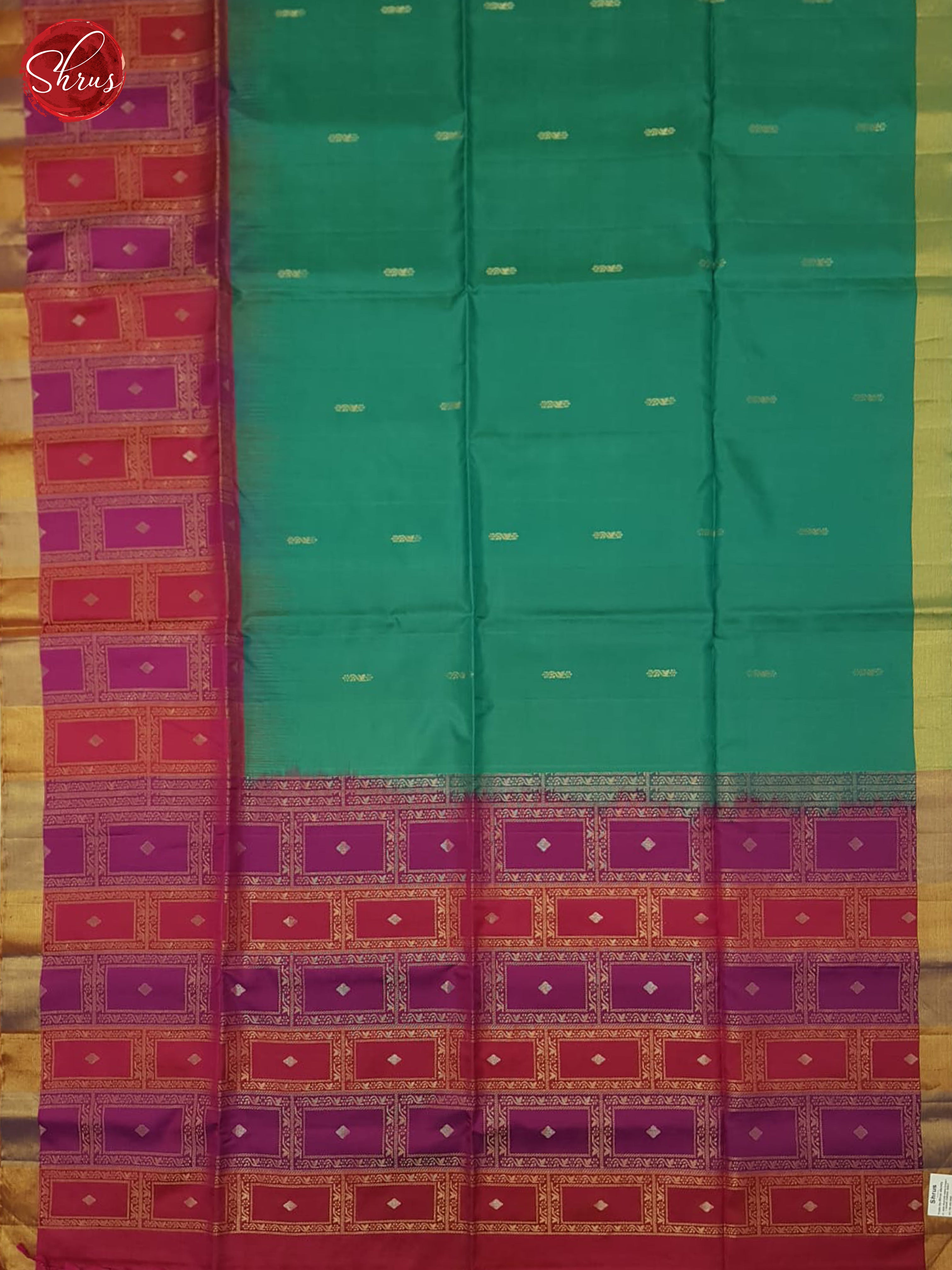 Green And Pink-Soft silk saree - Shop on ShrusEternity.com