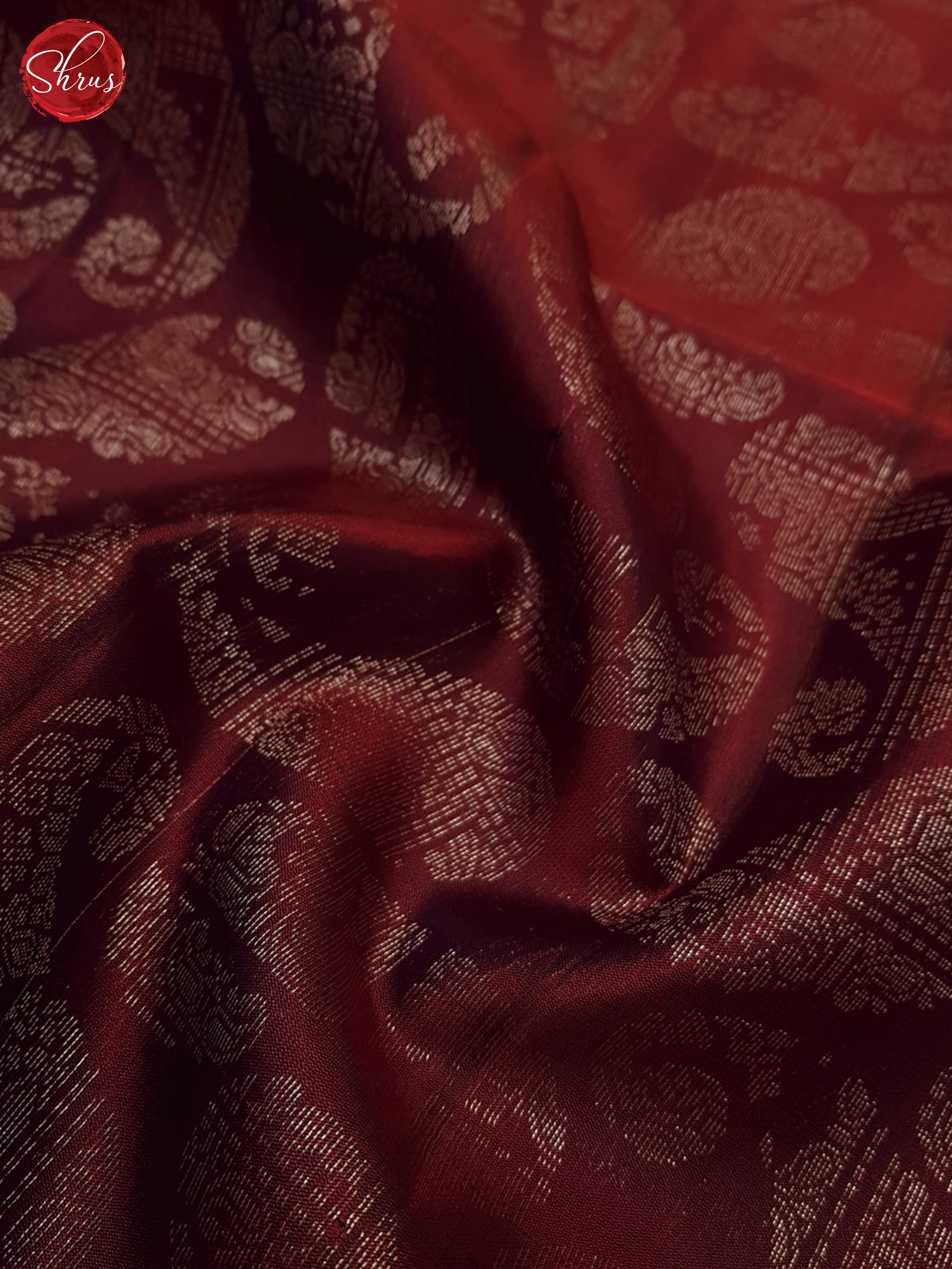 Maroon And Green-Soft silk saree - Shop on ShrusEternity.com