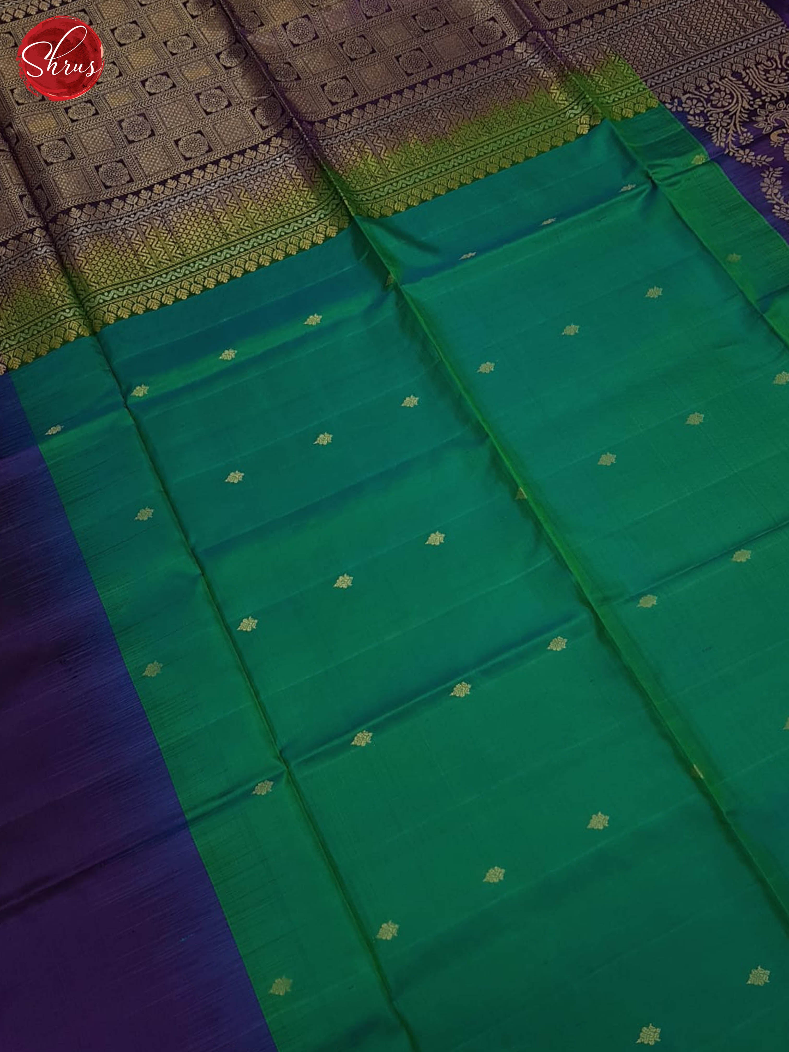Green And Purple-Soft silk saree - Shop on ShrusEternity.com