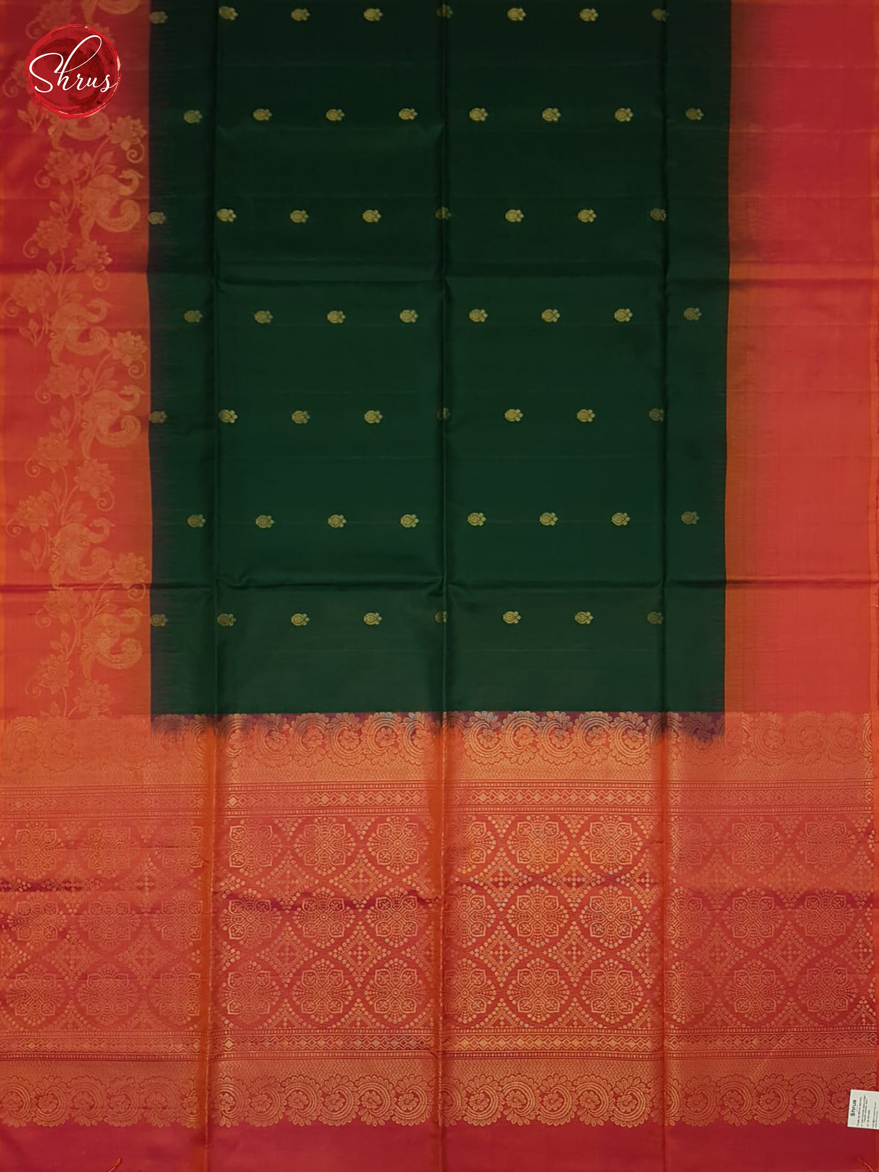Green and red -Soft Silk Saree - Shop on ShrusEternity.com