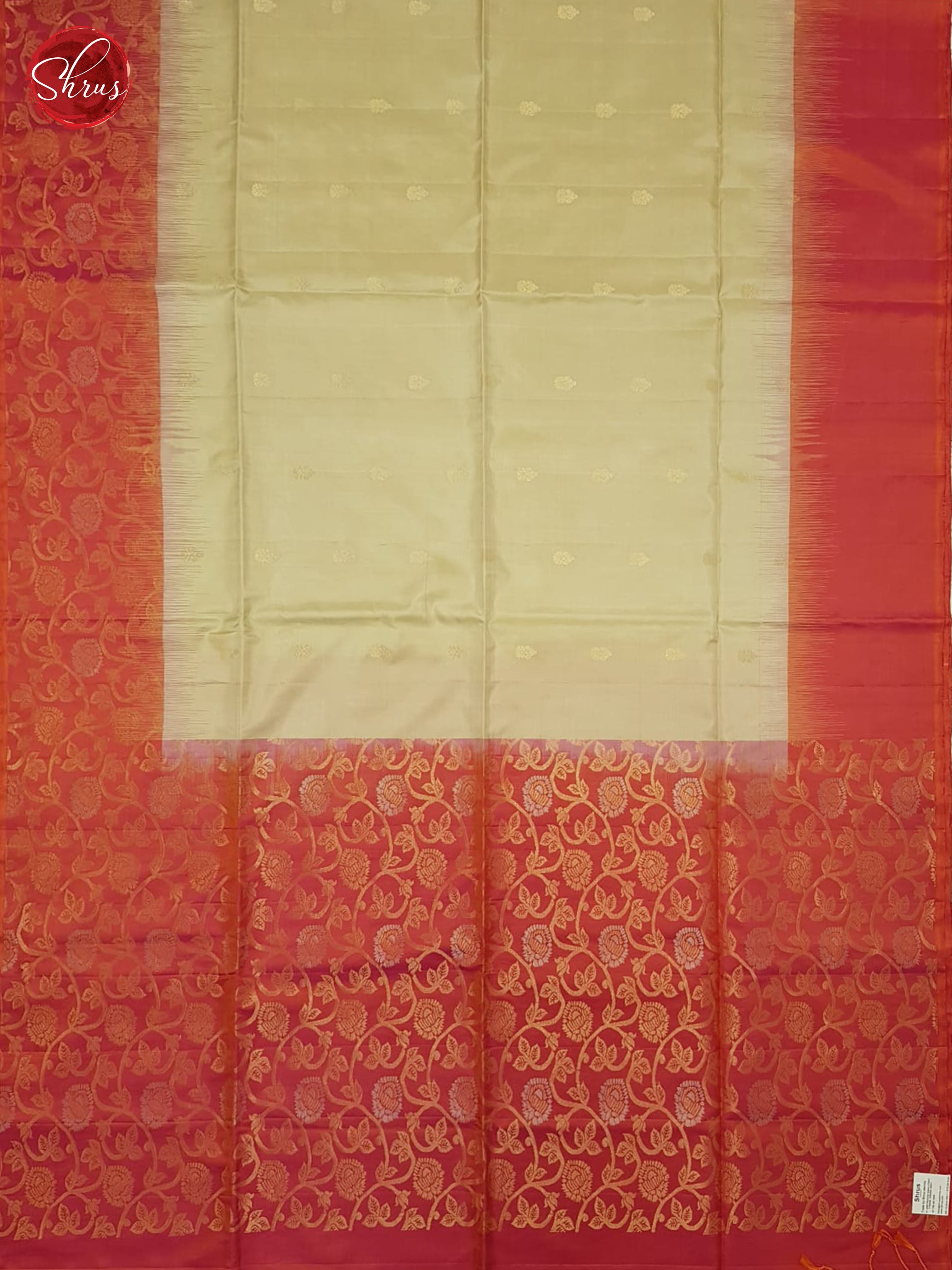 Beige And Orangish Pink-Soft Silk saree - Shop on ShrusEternity.com