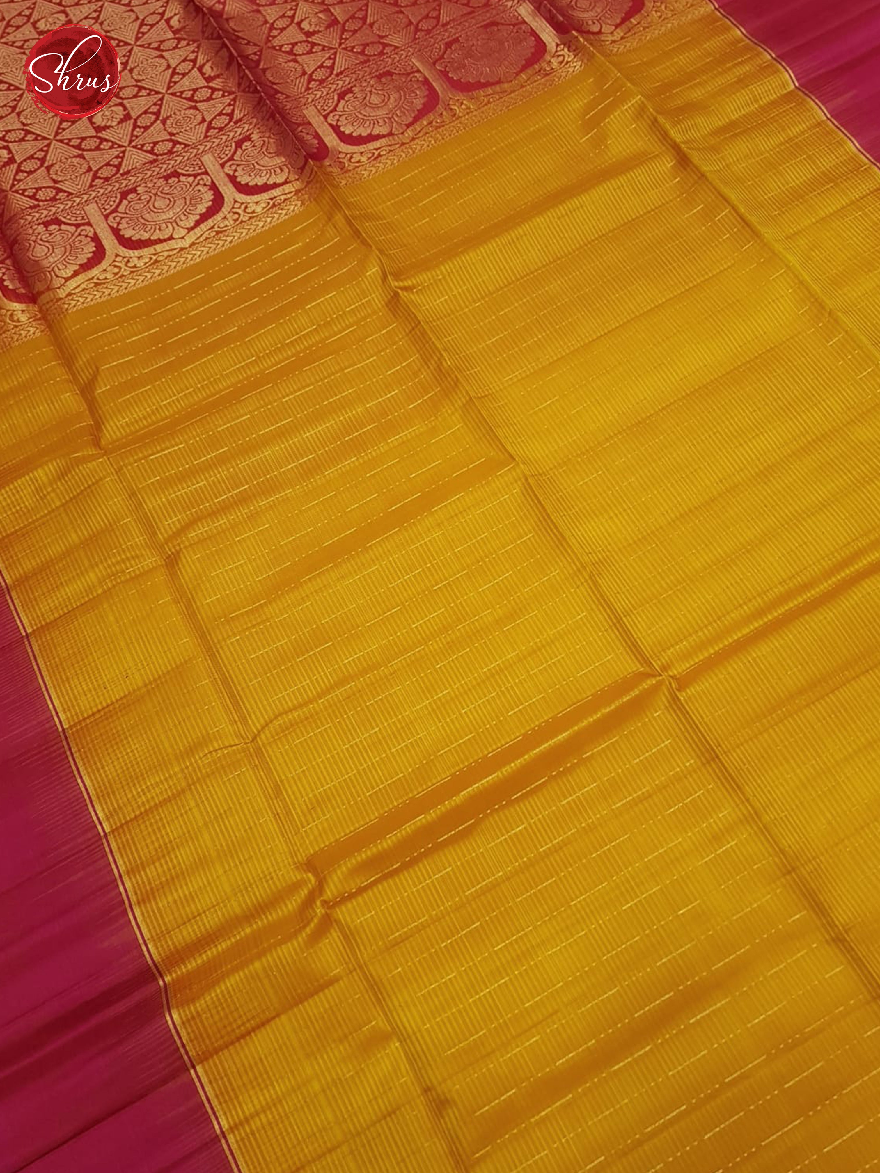 Yellow And Pink-Soft Silk Saree - Shop on ShrusEternity.com