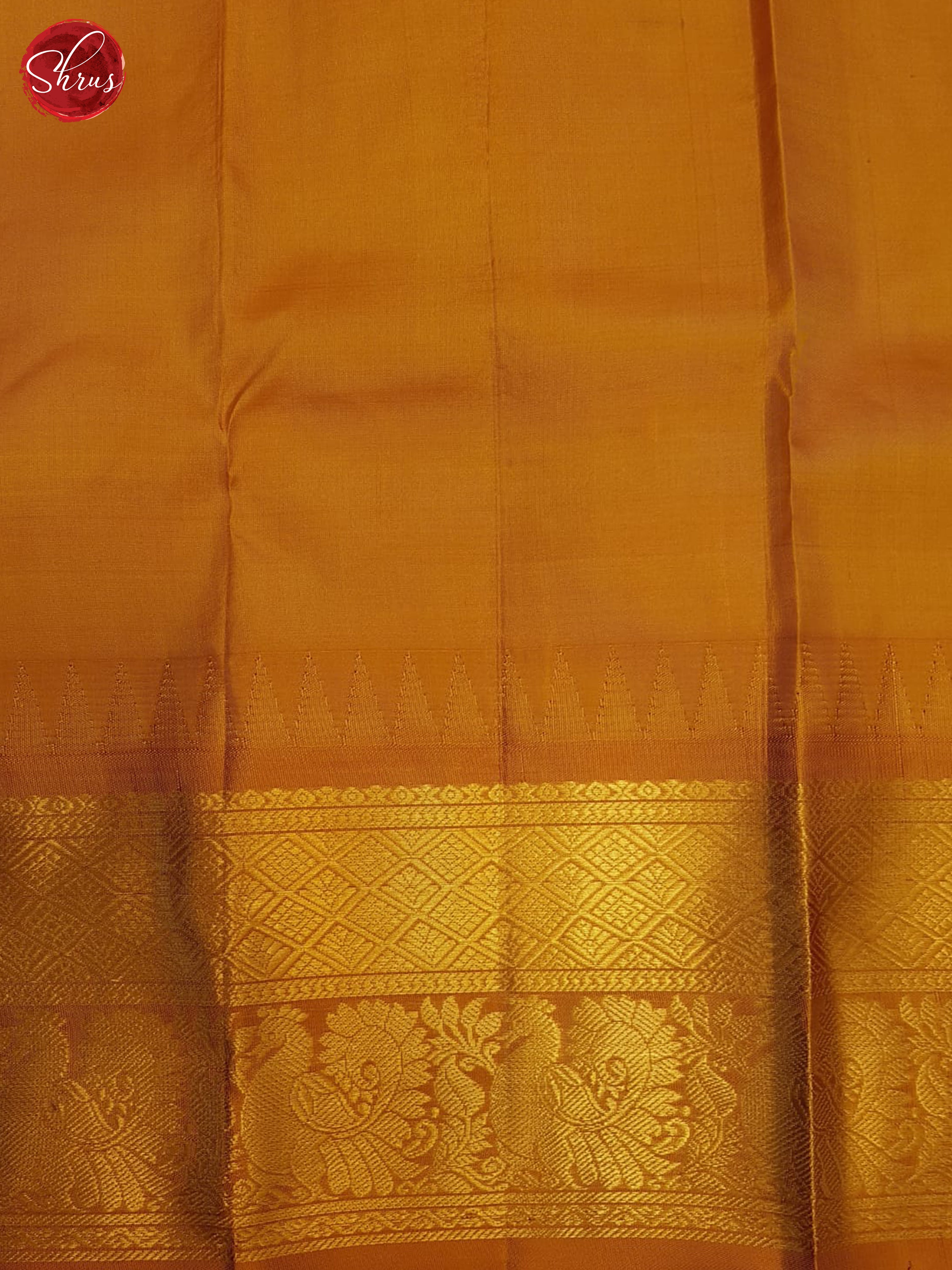 Blue And Orange-Gadwal Silk Saree - Shop on ShrusEternity.com