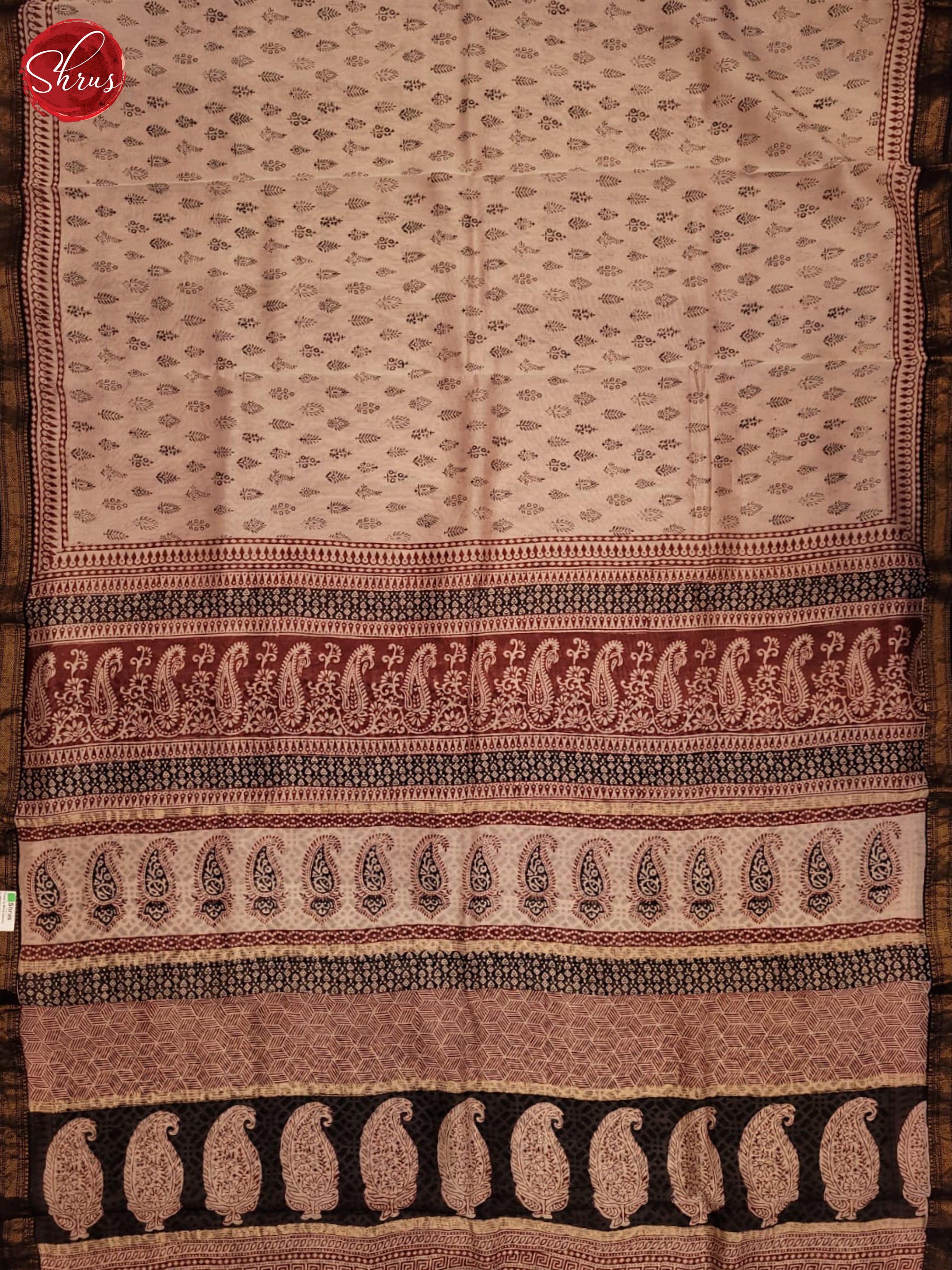 cream and black- Maheshwari Silk Cotton - Shop on ShrusEternity.com