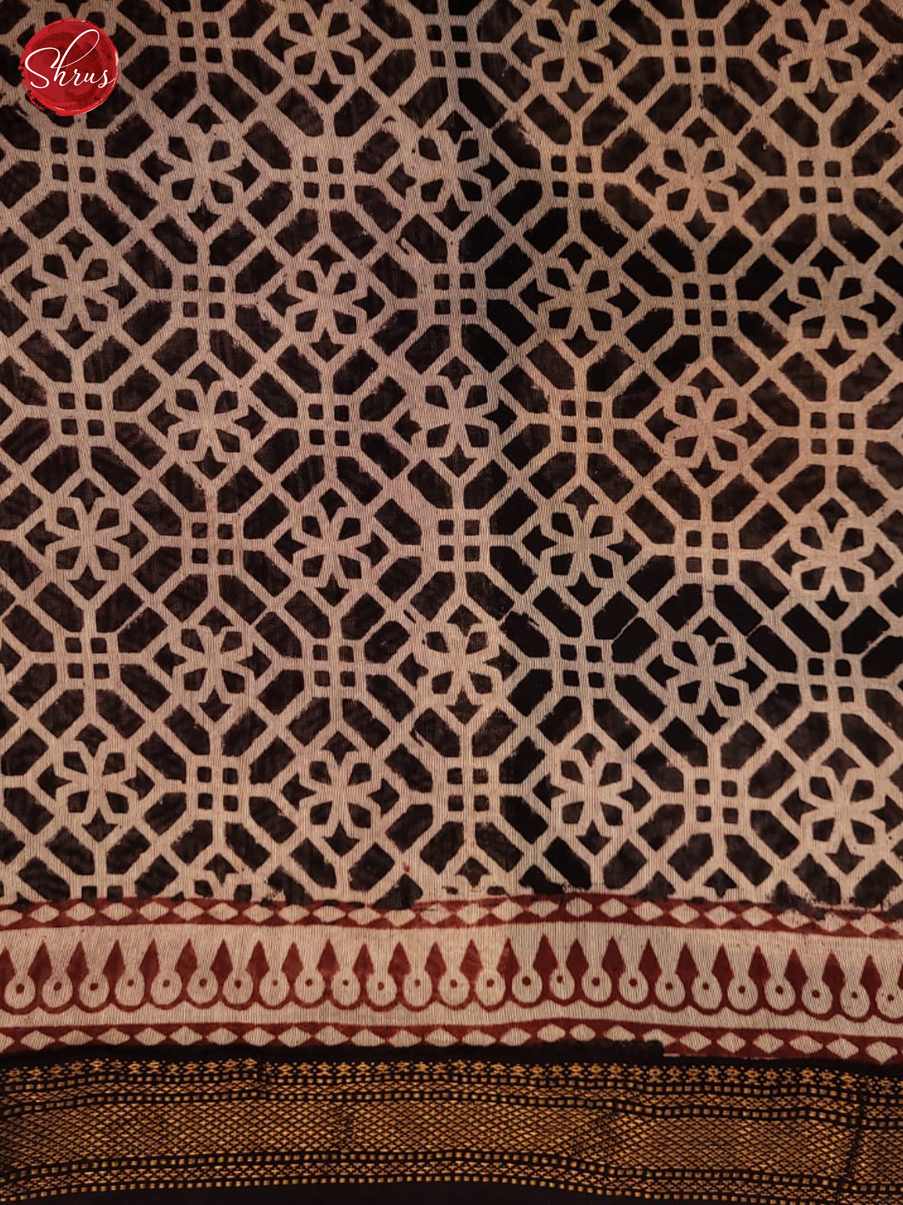 cream and black- Maheshwari Silk Cotton - Shop on ShrusEternity.com
