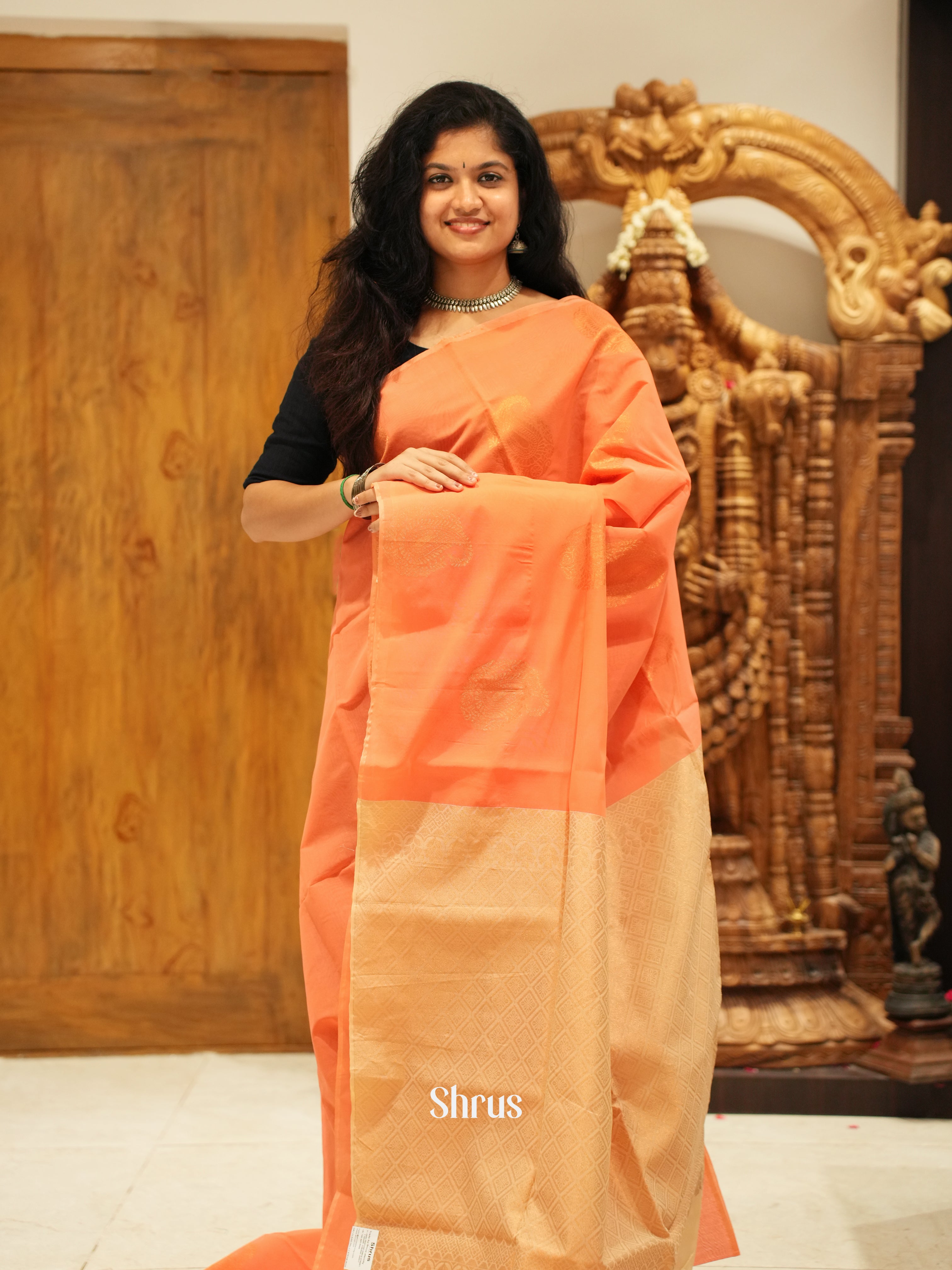 BLS11103 -Semi Silkcotton Saree - Shop on ShrusEternity.com