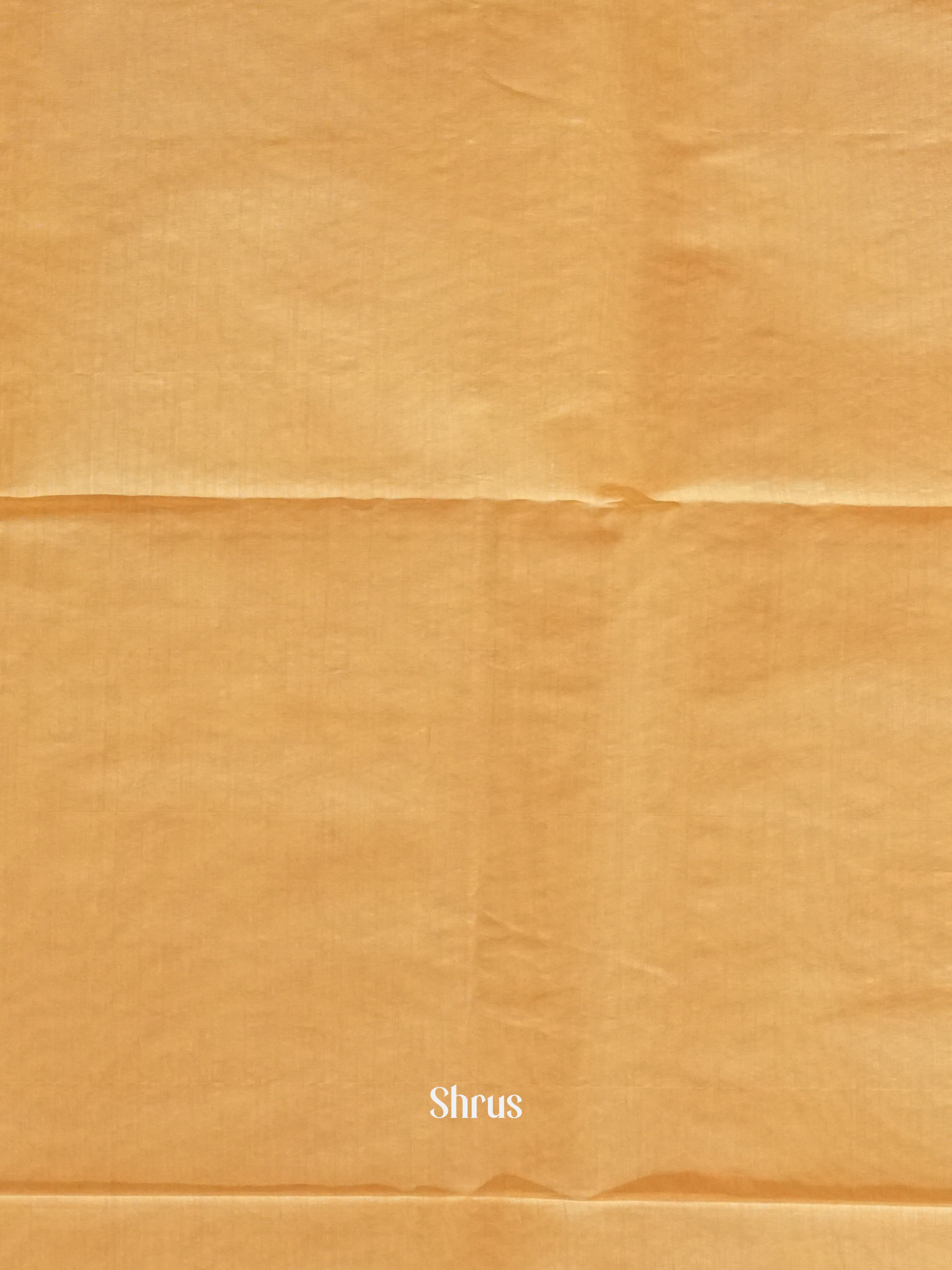Peach and Beige- Semi Silk Cotton saree - Shop on ShrusEternity.com