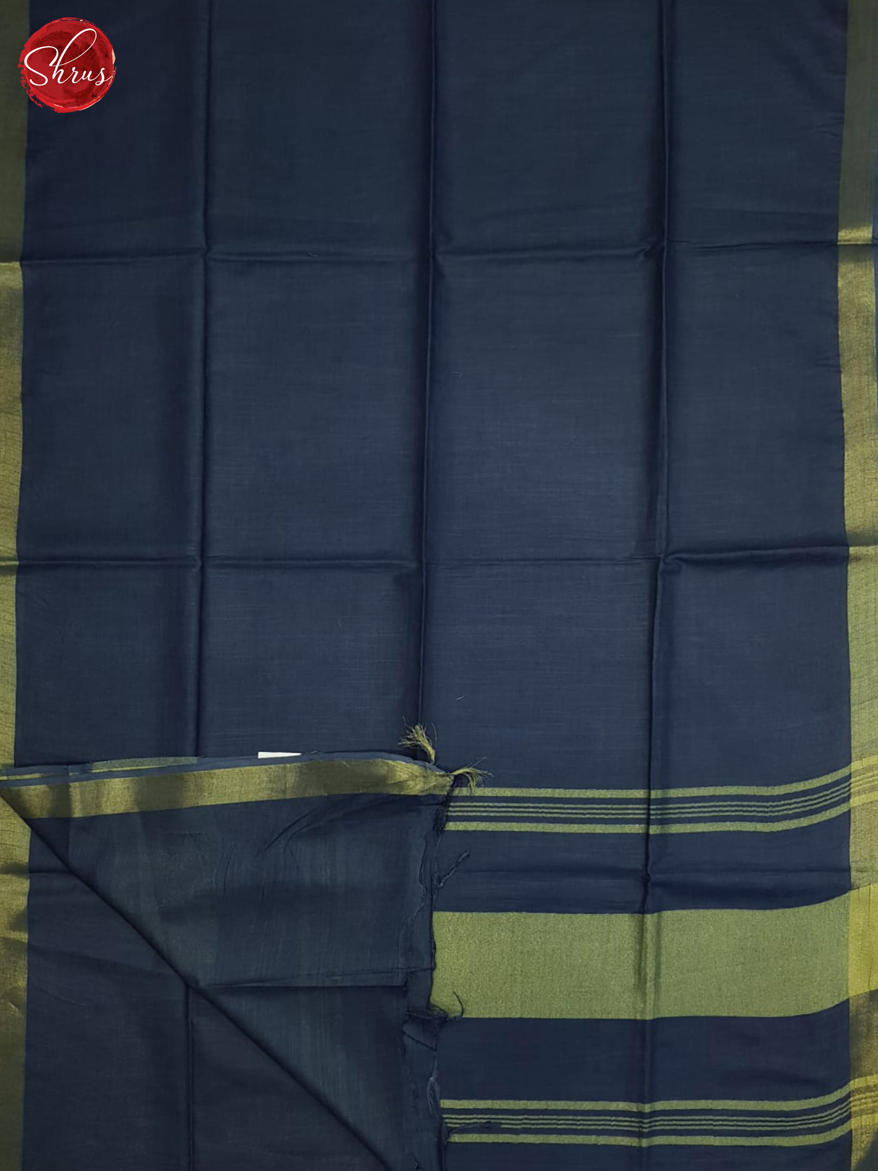 Blue(Single tone)- Linen Cotton Saree - Shop on ShrusEternity.com